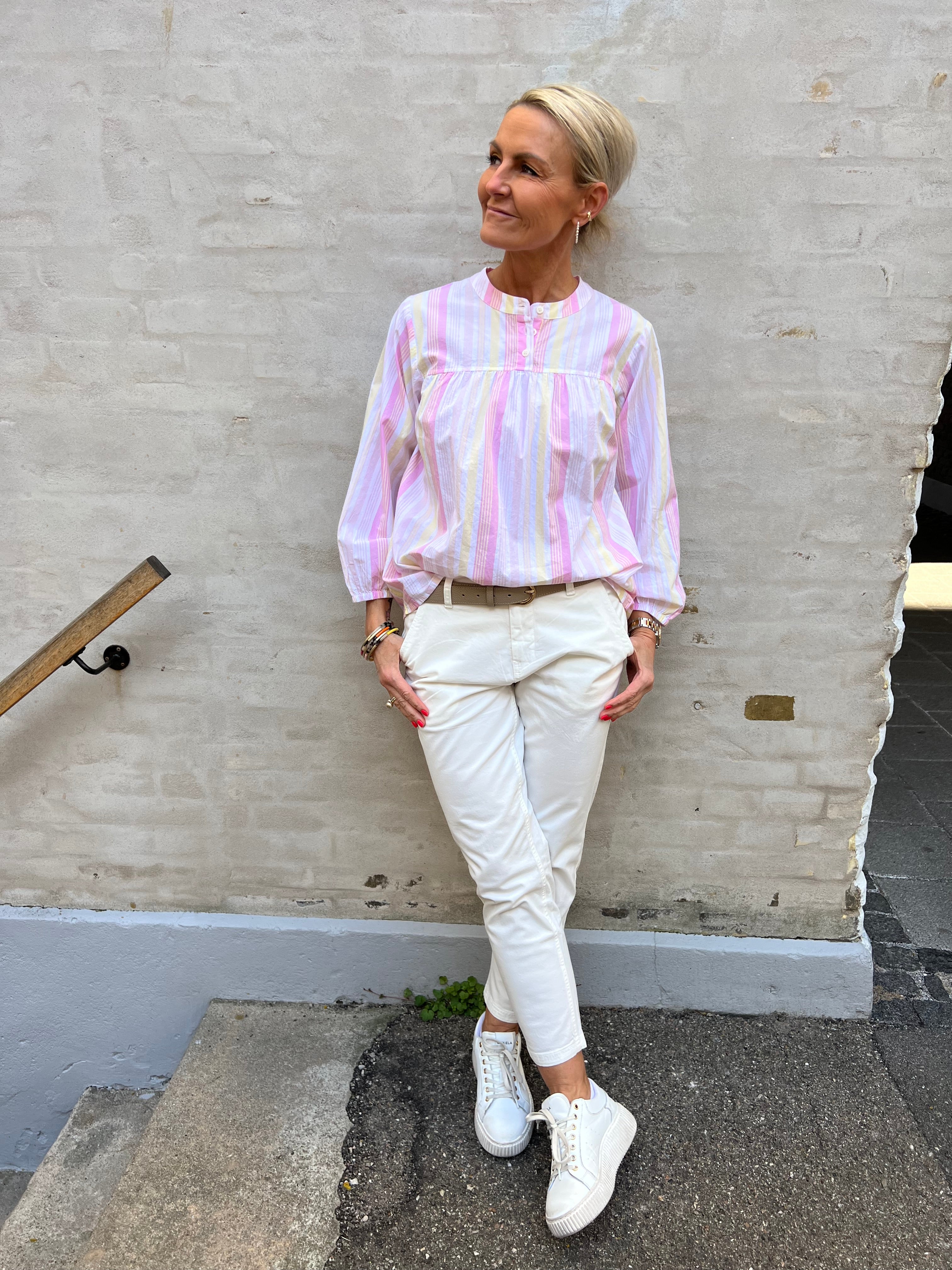 Beha blouse pink/yellow/lavender stripe