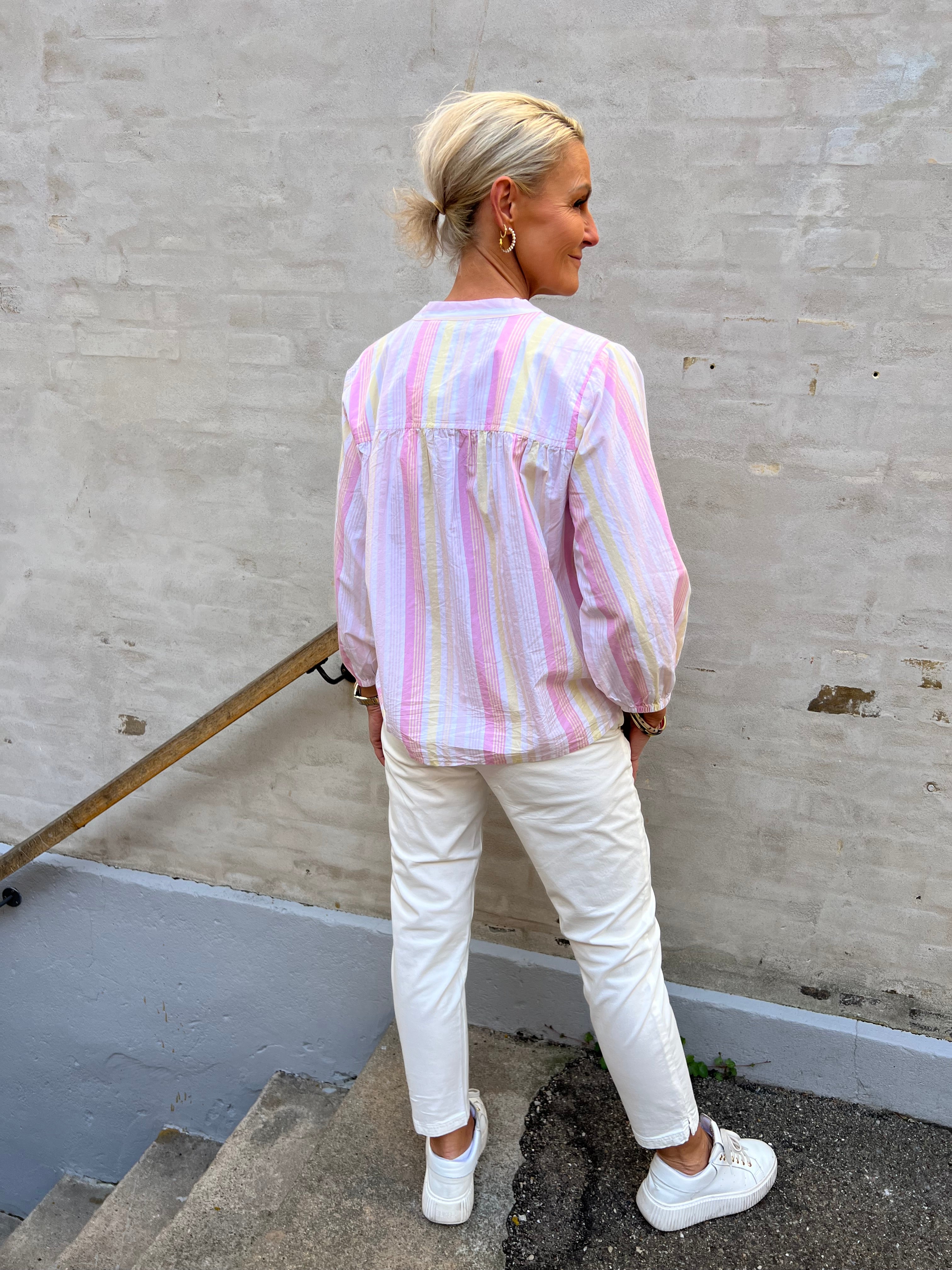 Beha blouse pink/yellow/lavender stripe