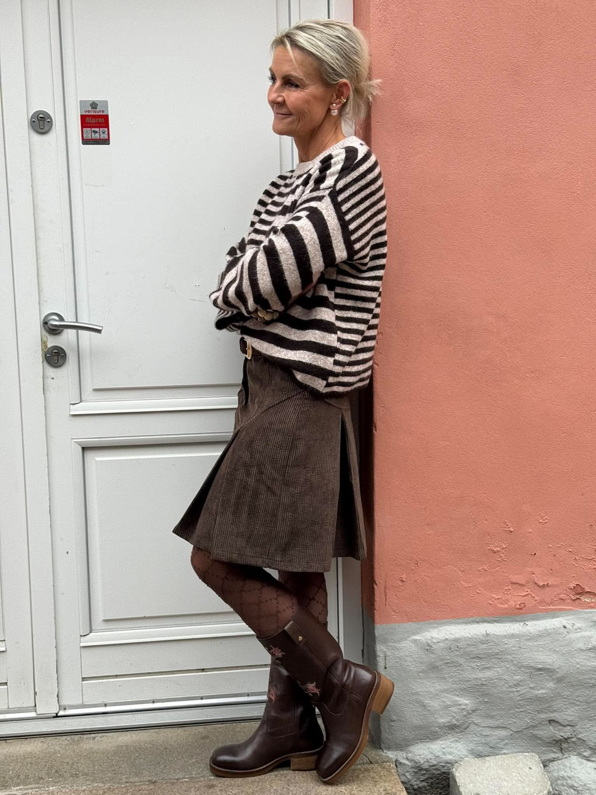 Asy Striped Knit - Beige/Brown