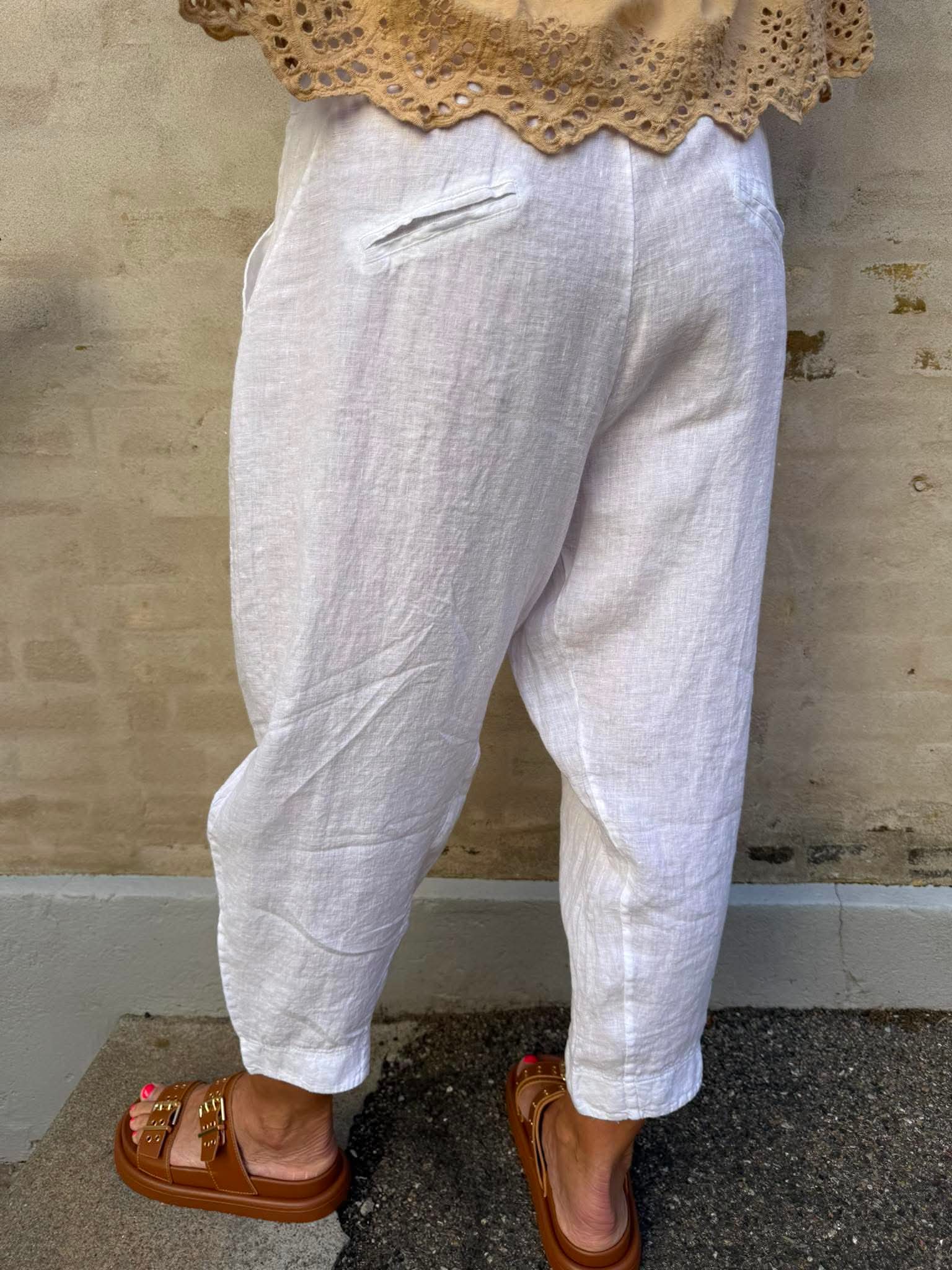 Vera Linen Pants - Optical White