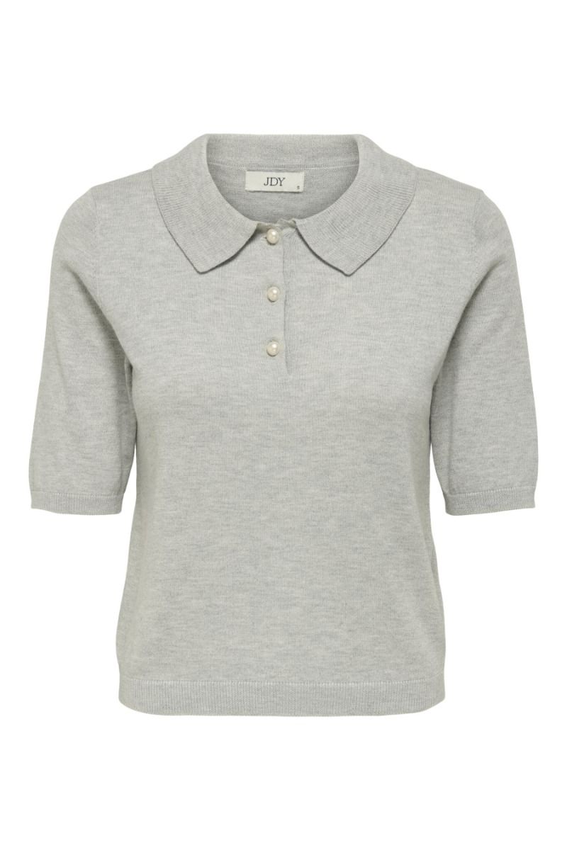 Bodil Pullover Knit - Light Grey Melange