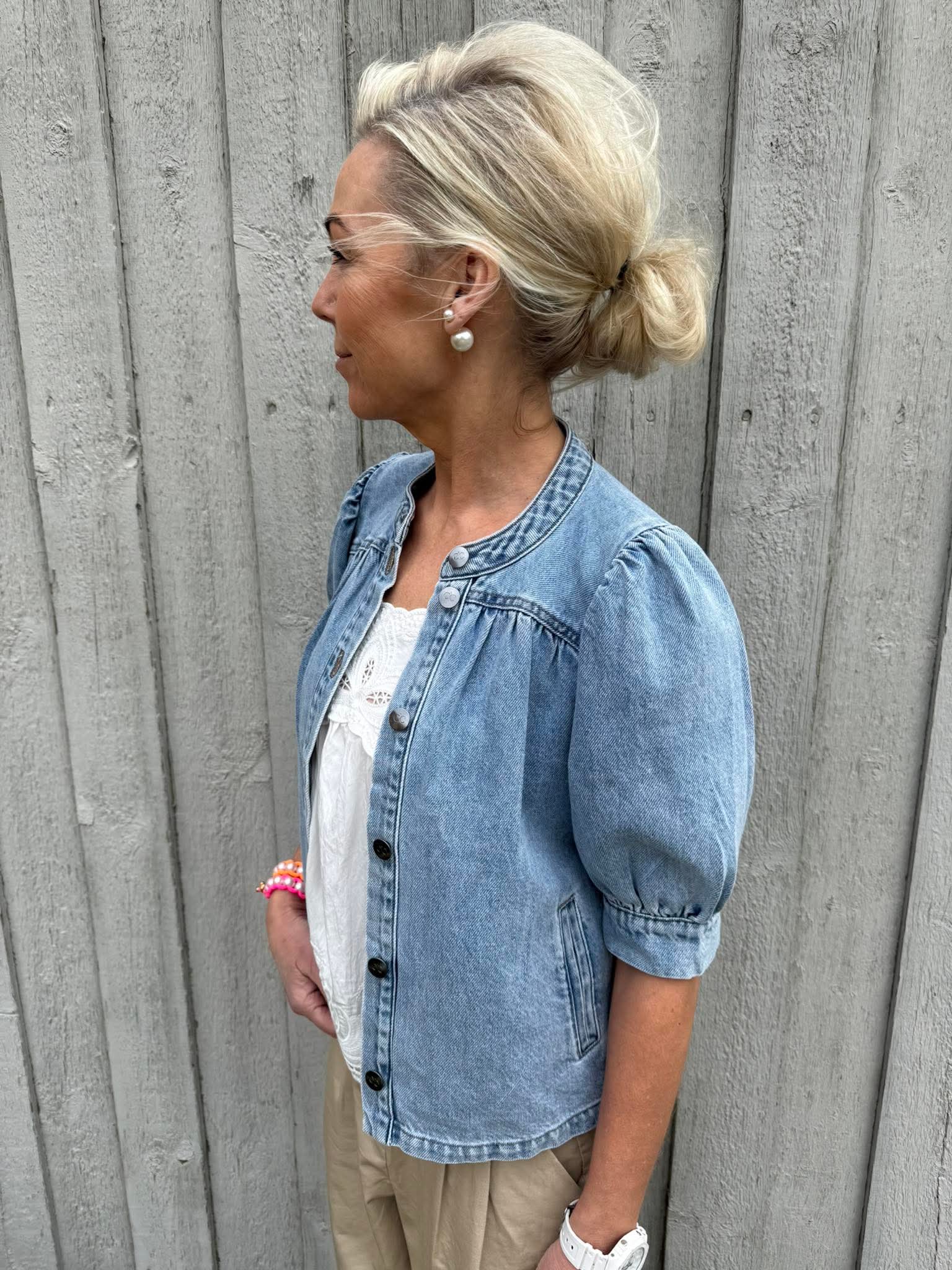 AsjaCC Denim Blouse - Denim Blue