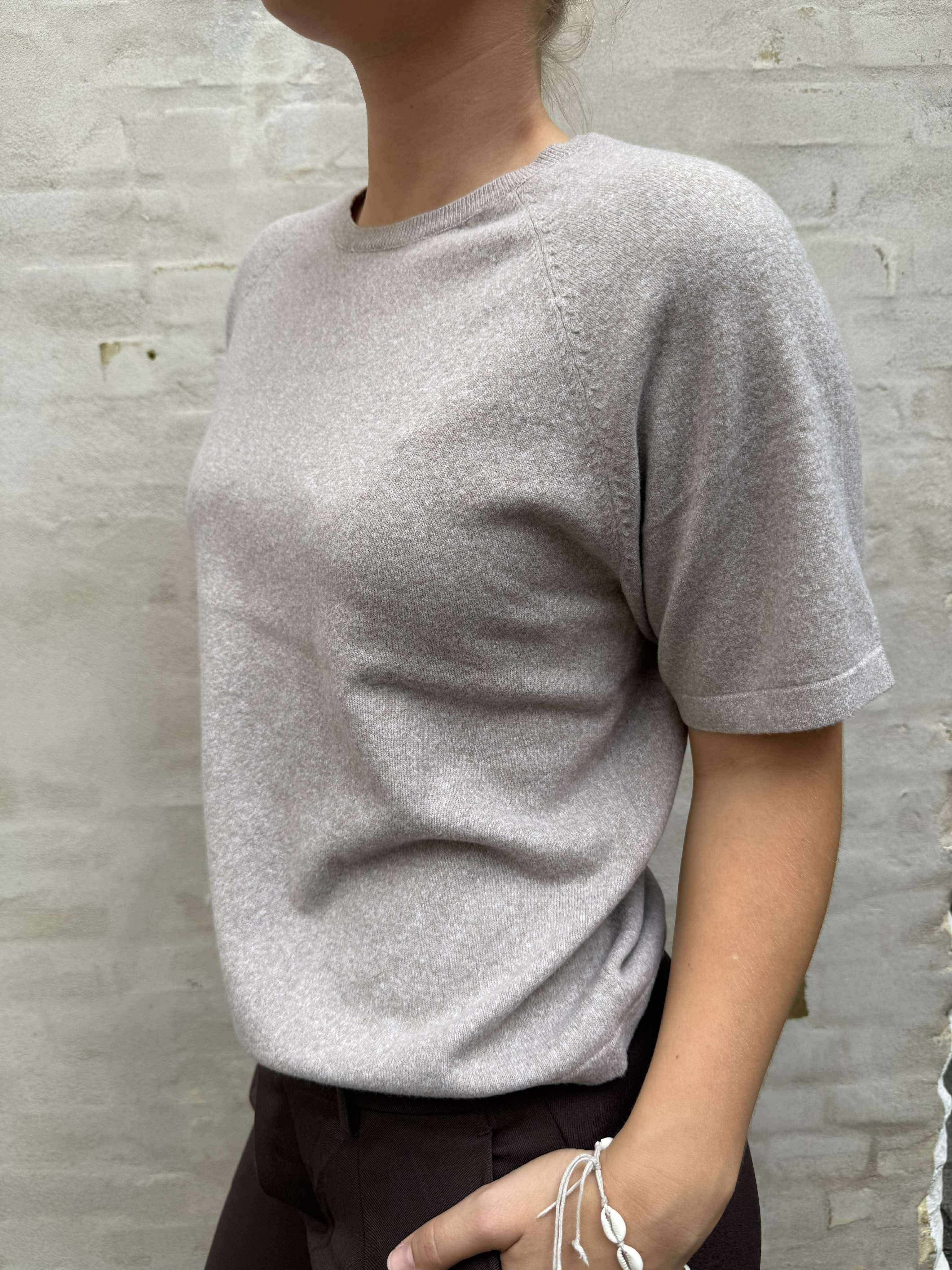 BREE O-NECK KNIT - Crockery MELANGE