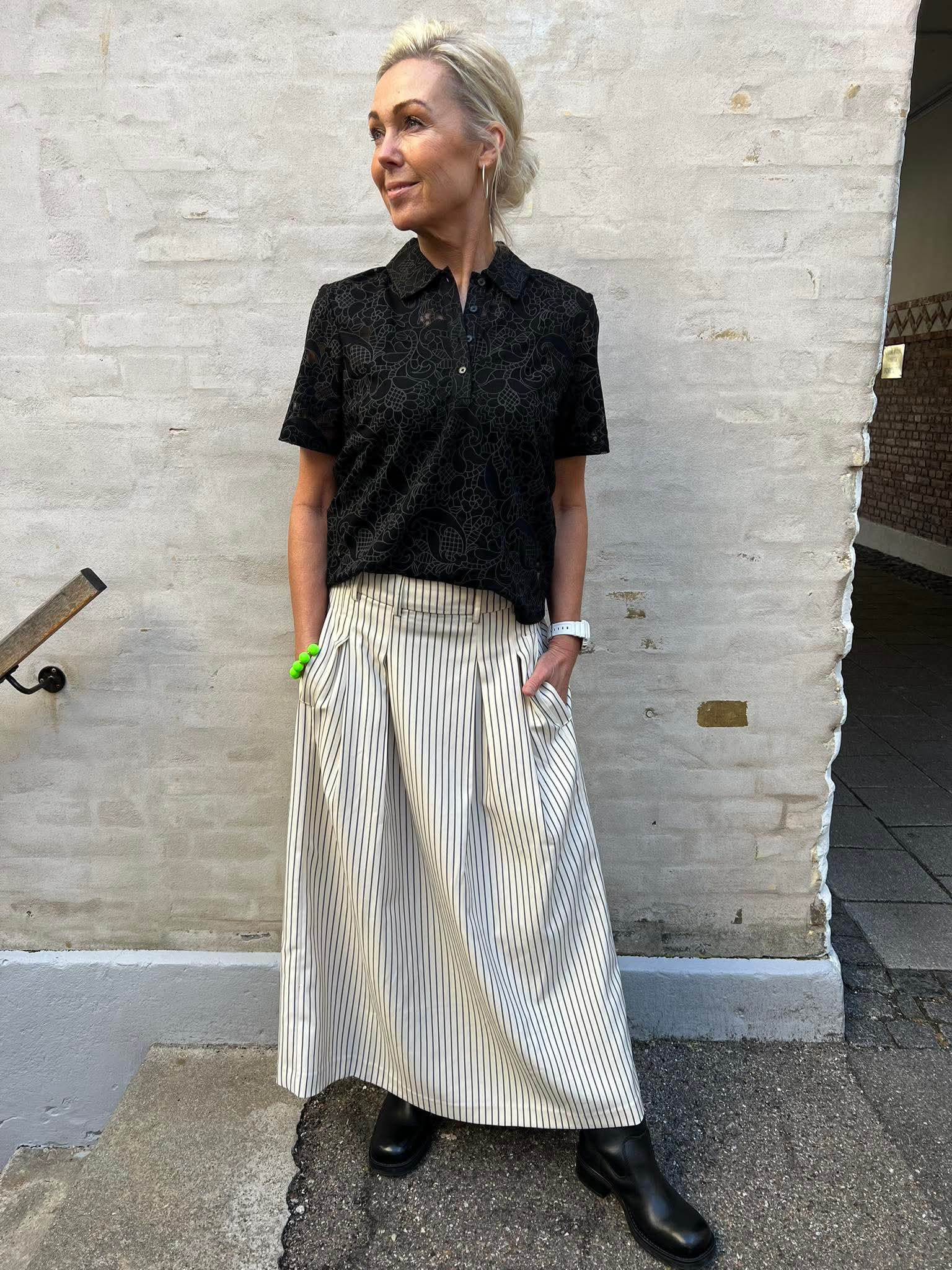 SalvieCC Anya Pleat Skirt - White