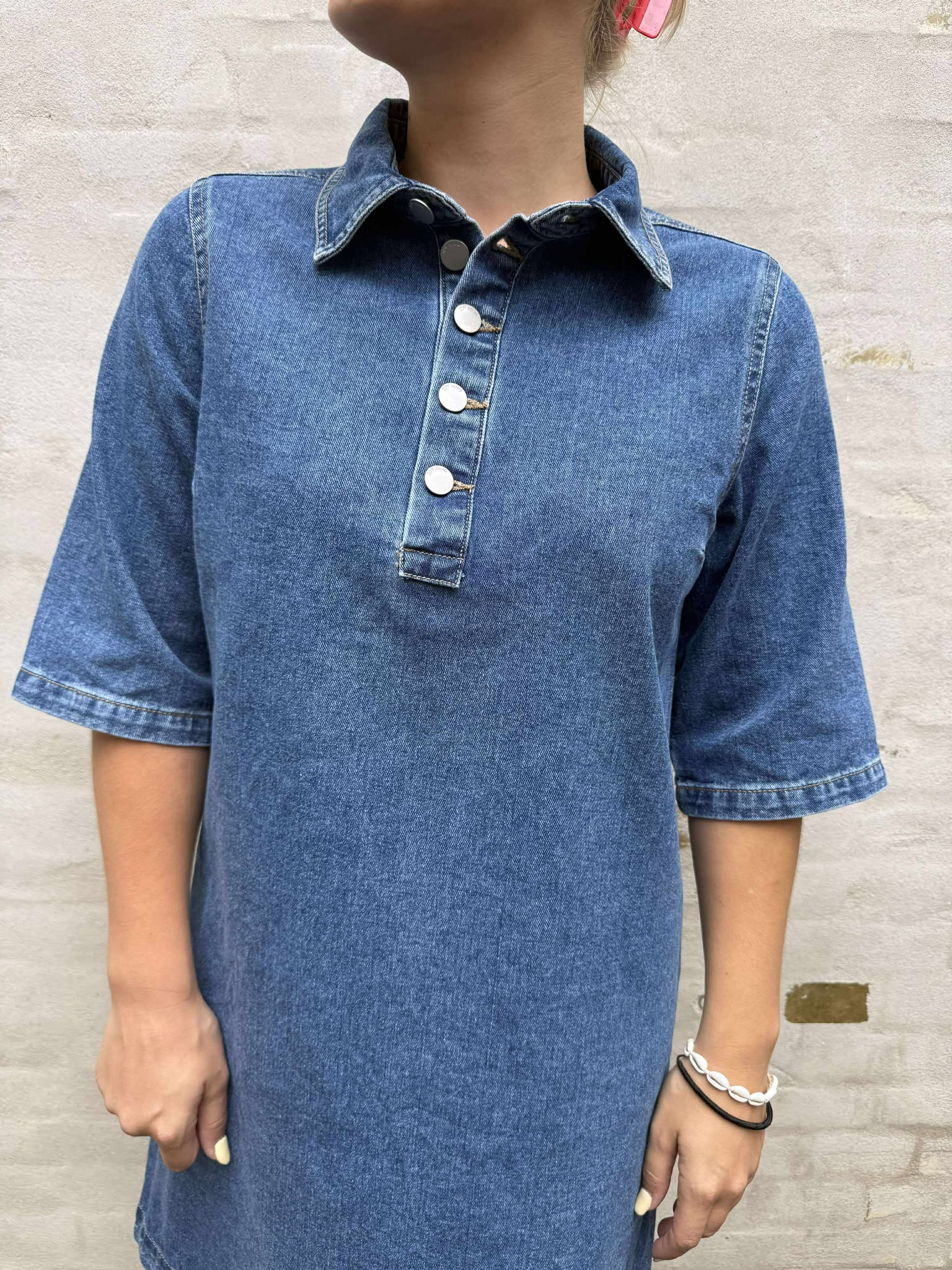 Bella SS Dress Medium Blue Denim