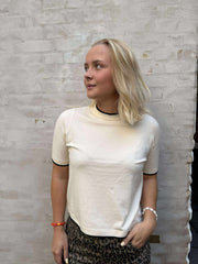 Breeze SS O-neck Pullover Birch/Black