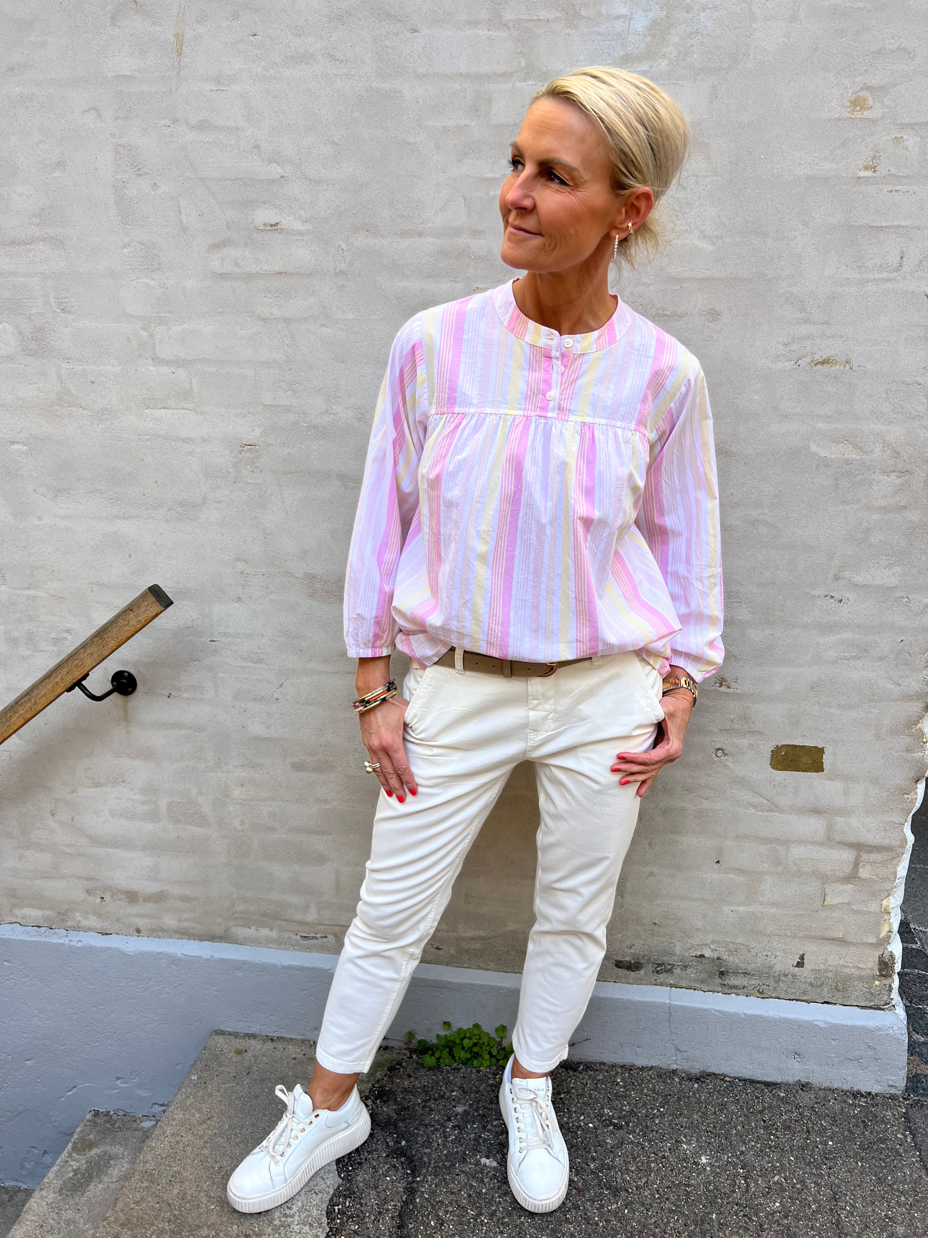 Beha blouse pink/yellow/lavender stripe