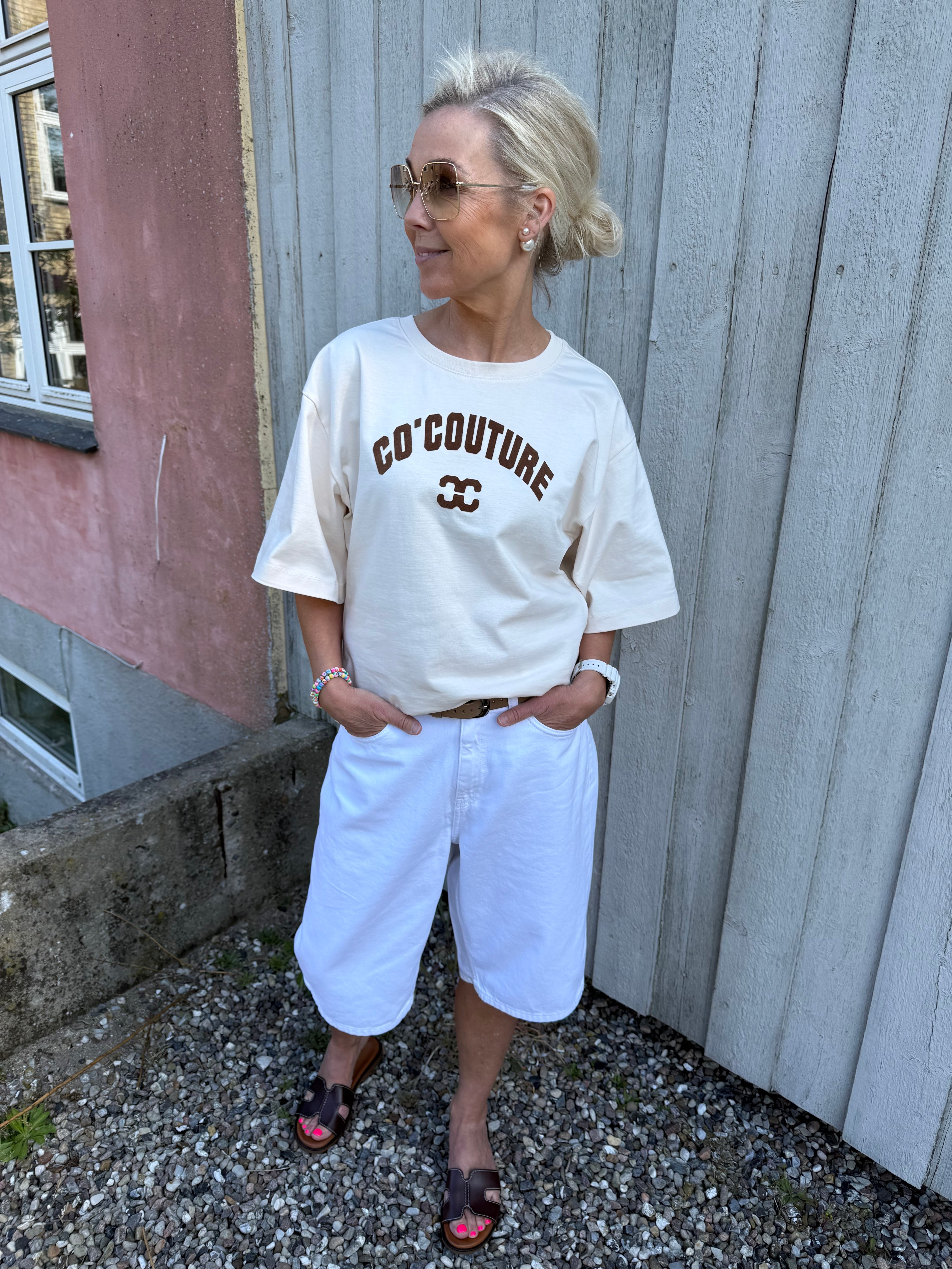 LINA MW BERMUDA SHORTS - White