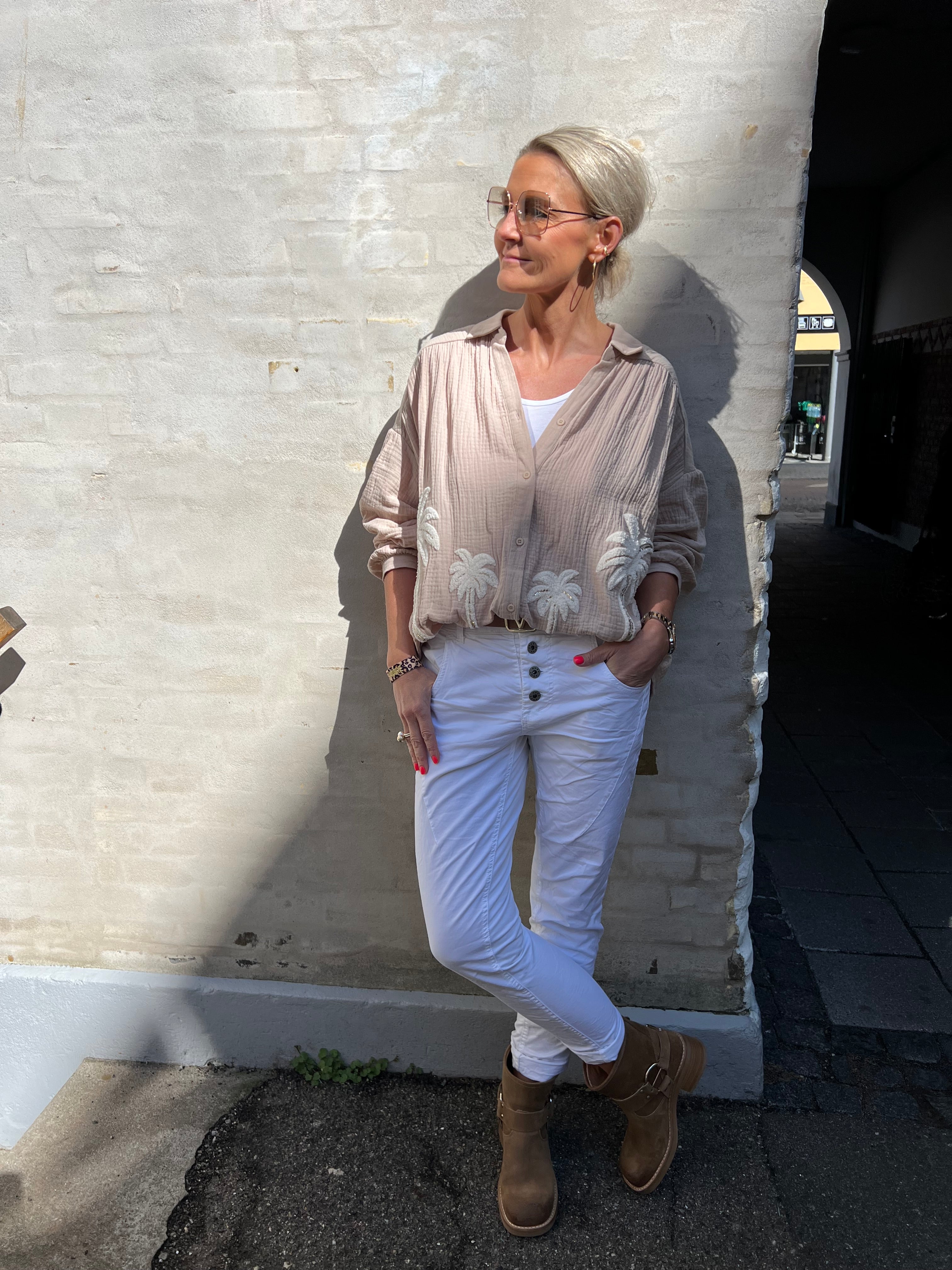 Musy palm shirt beige