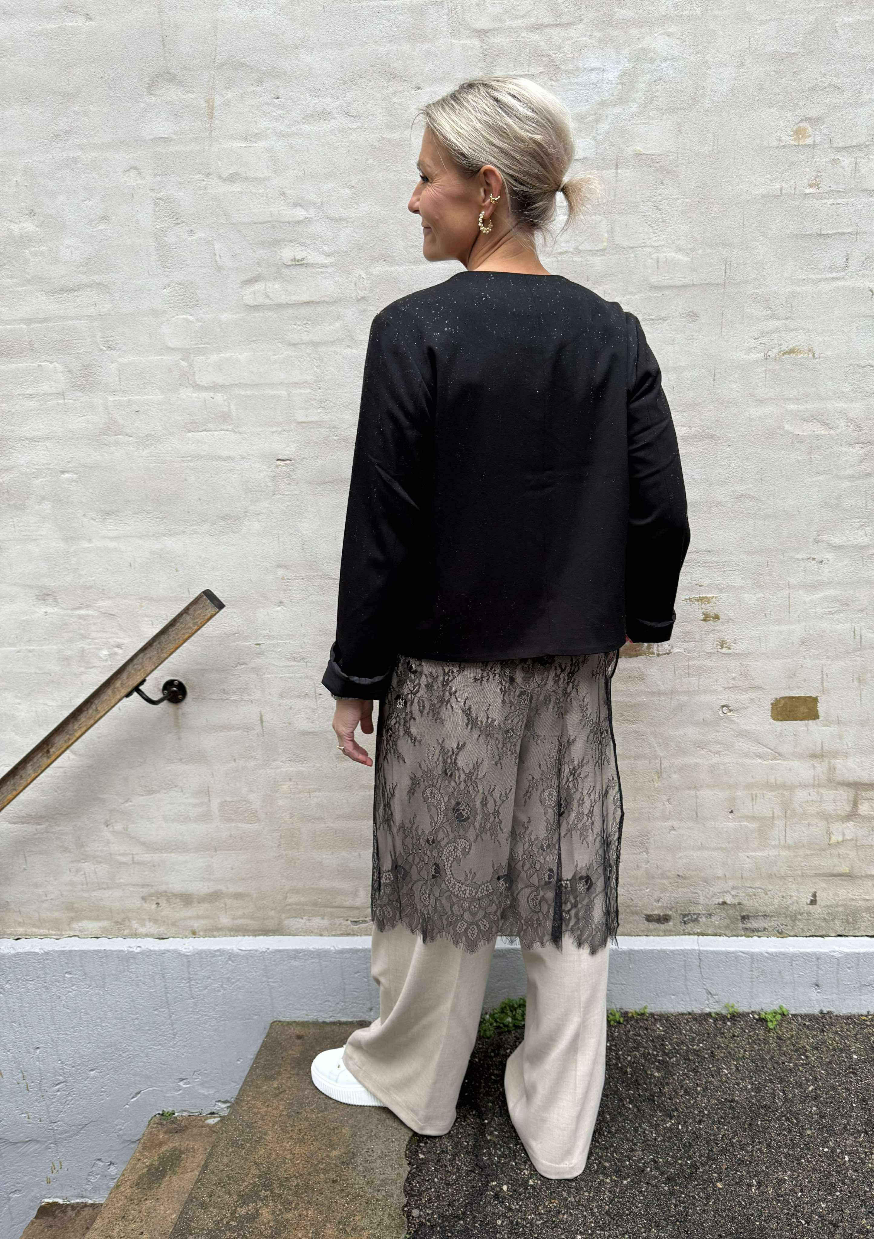 ORIANNA lace tie skirt - Black