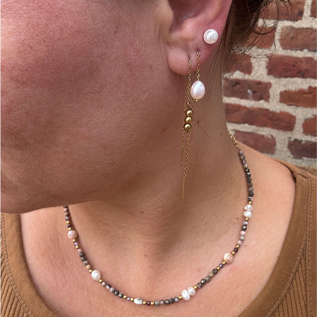 Pretty Pearl Earring - sølvbelagt
