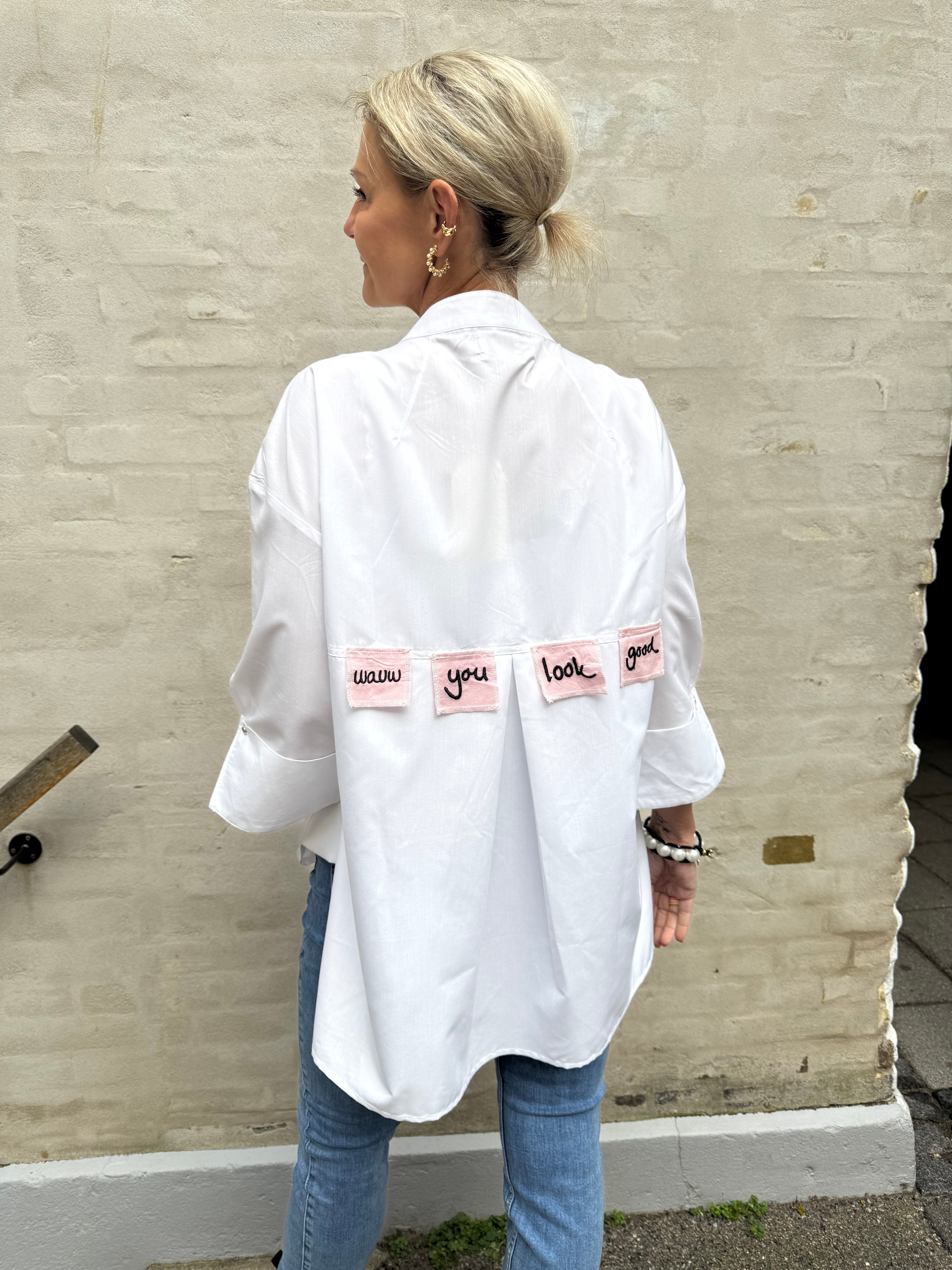 Luna Shirt Wauw You Look Good - Paper White