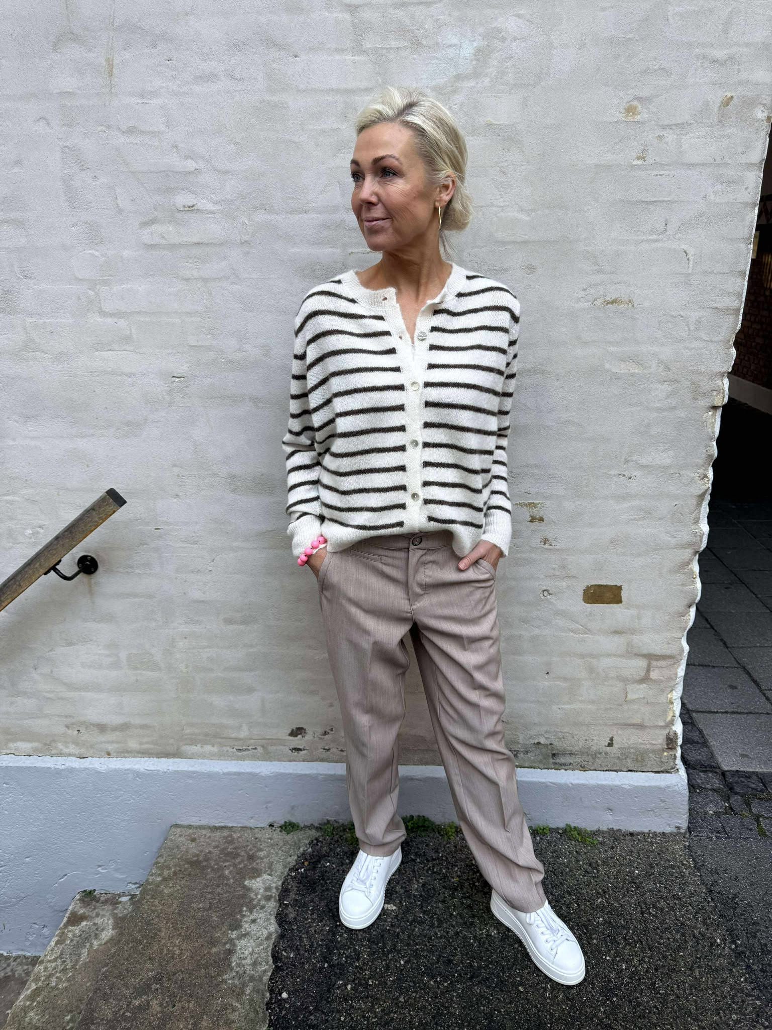 Chino Melange Woven Stretch - Light Terra Mocha Melange