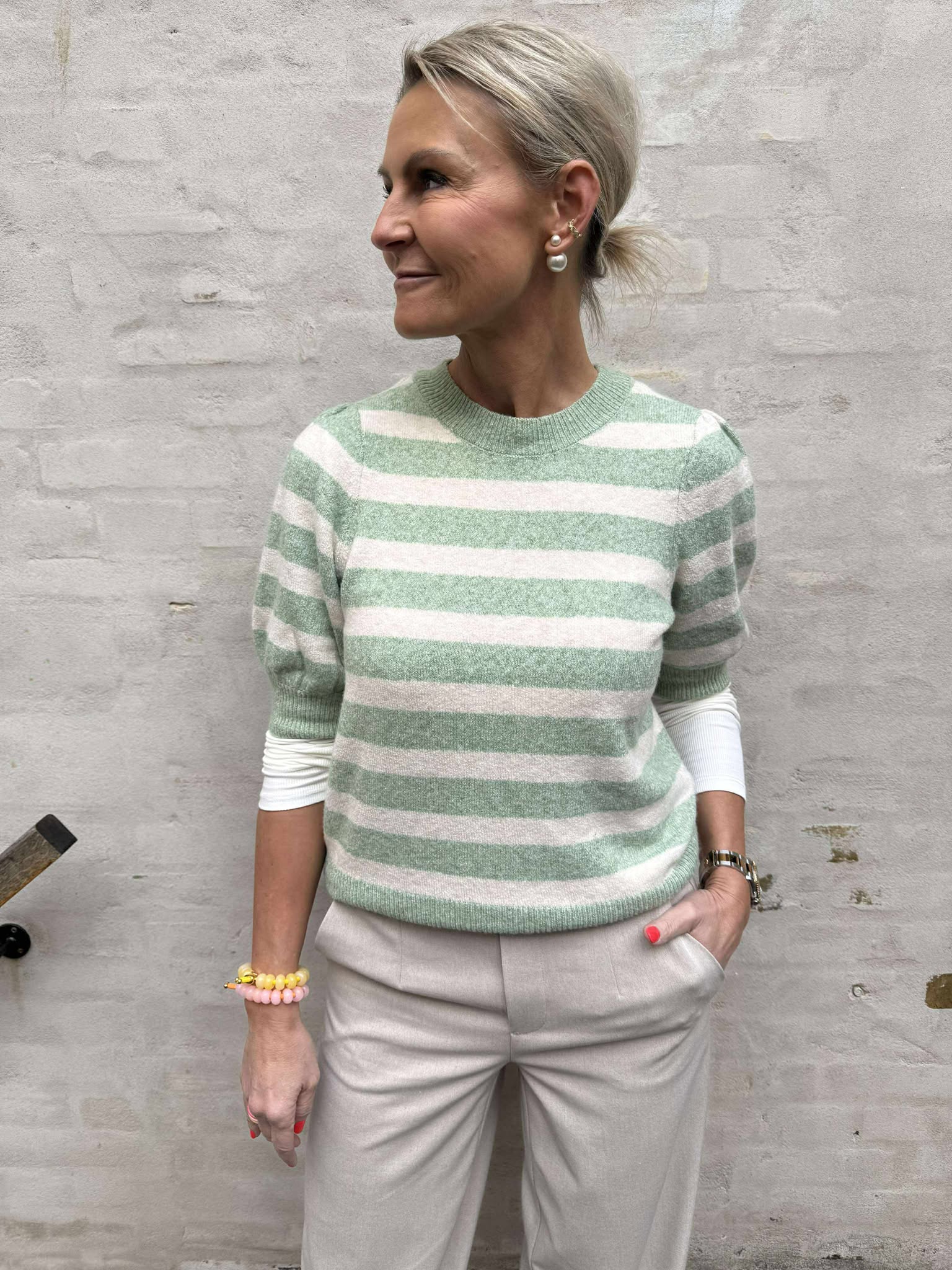 DOFFY O-NECK PULLOVER - Mistletoe Birch