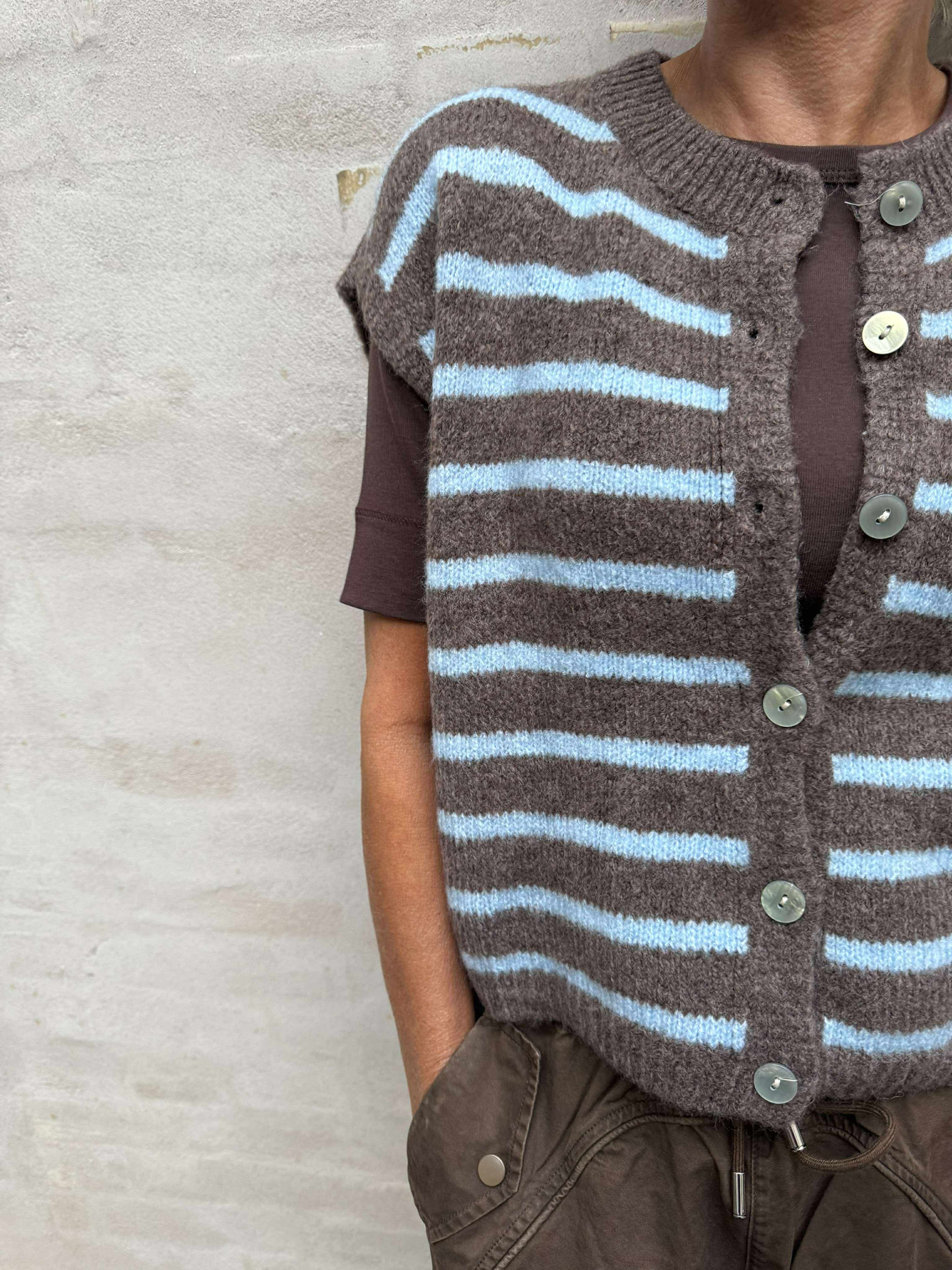 Vigga Knit Vest - Mocca/Jeans