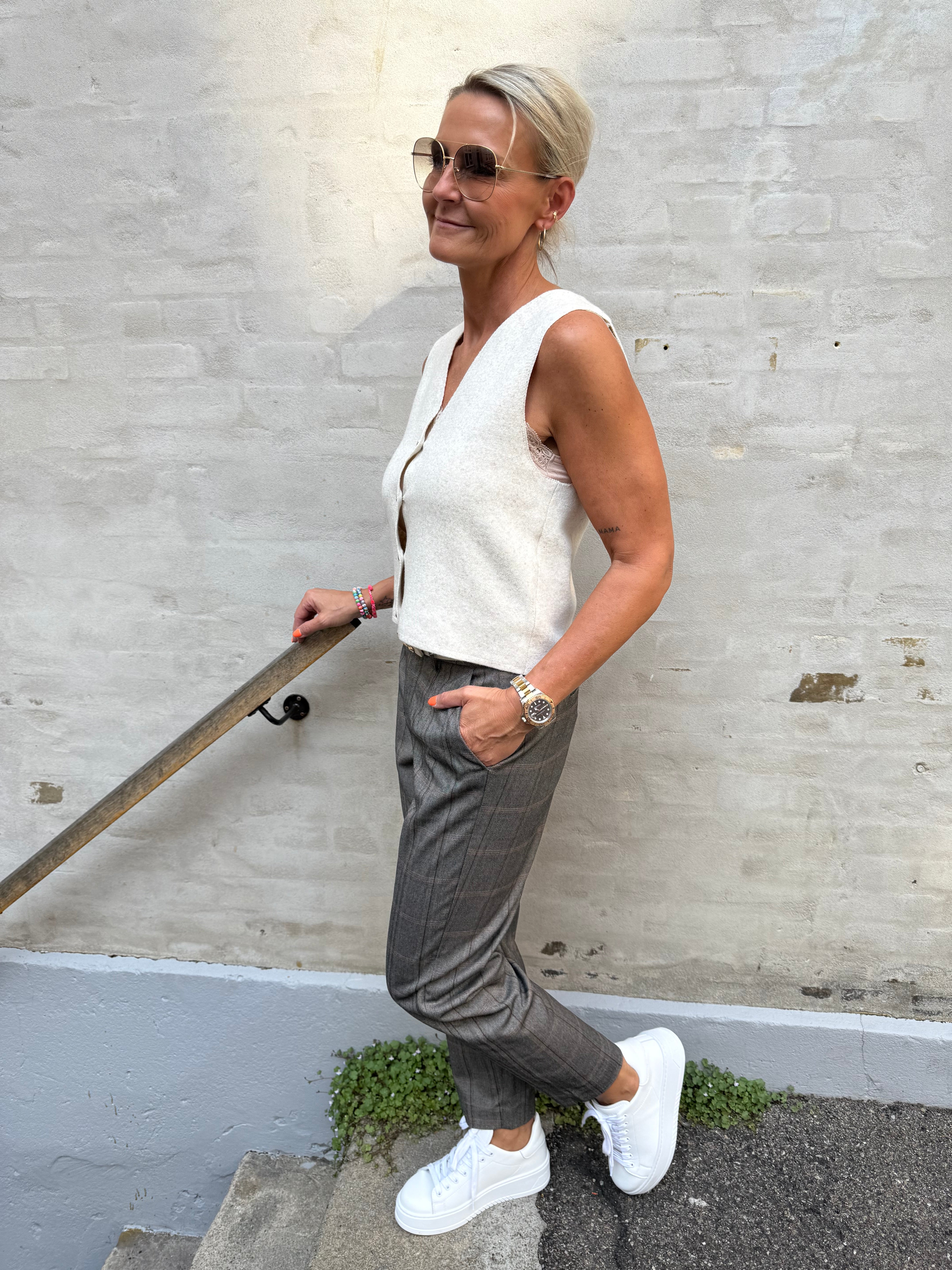 Lisa Slim Pant - Black/Humus