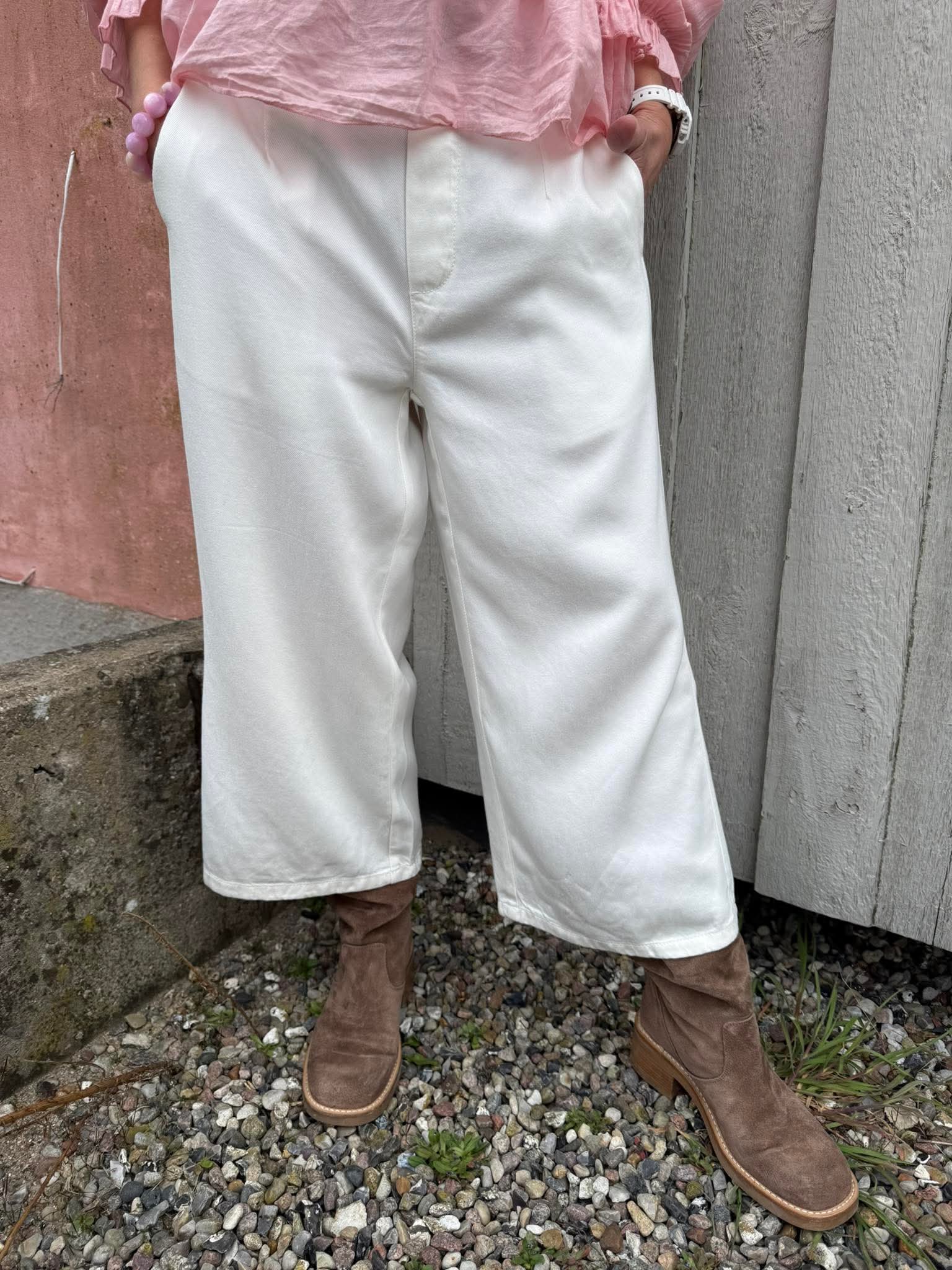 FRAME CULOTTE PANT - Cloud Dancer
