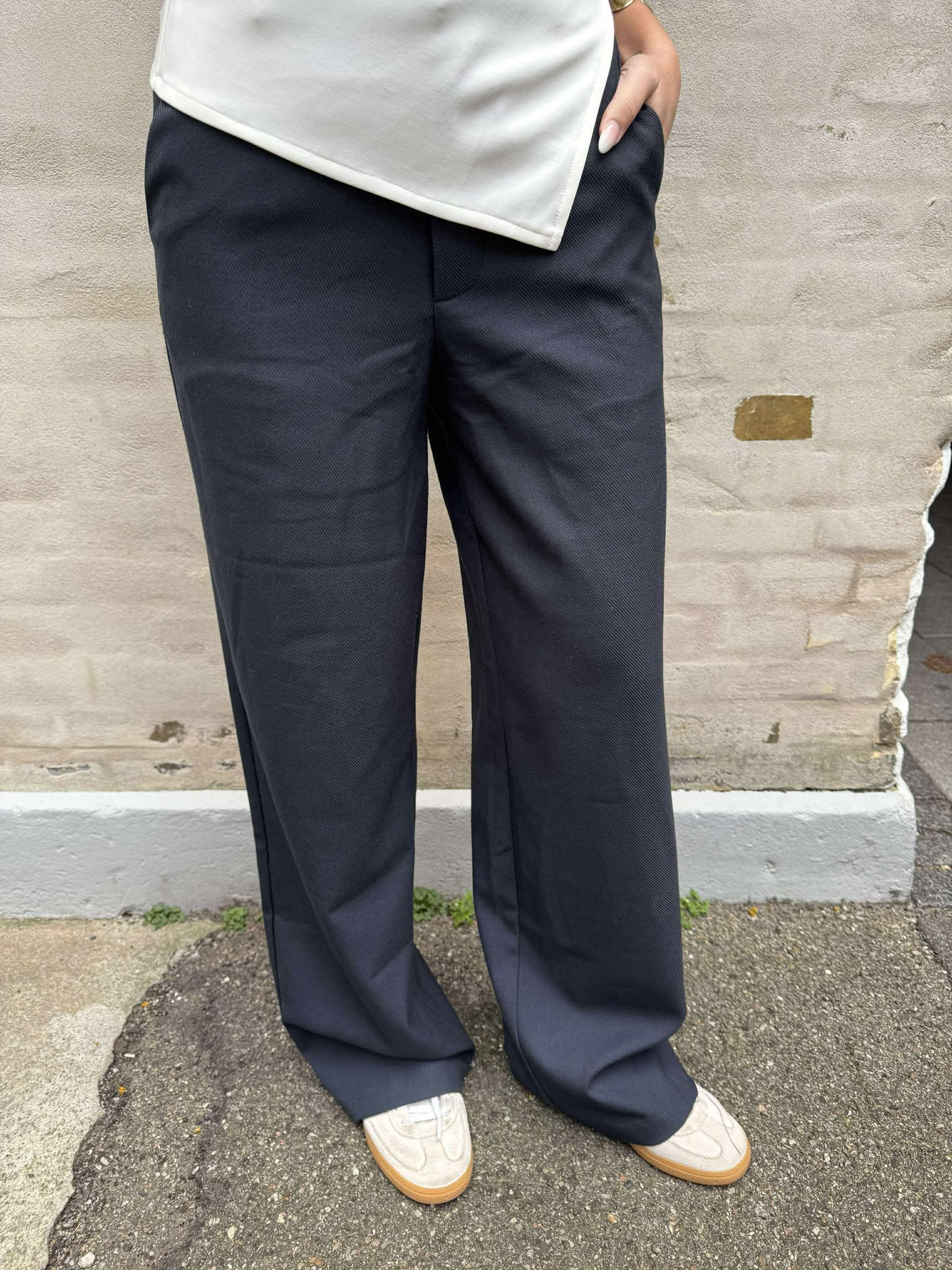 Emmett Melange Pants - Navy