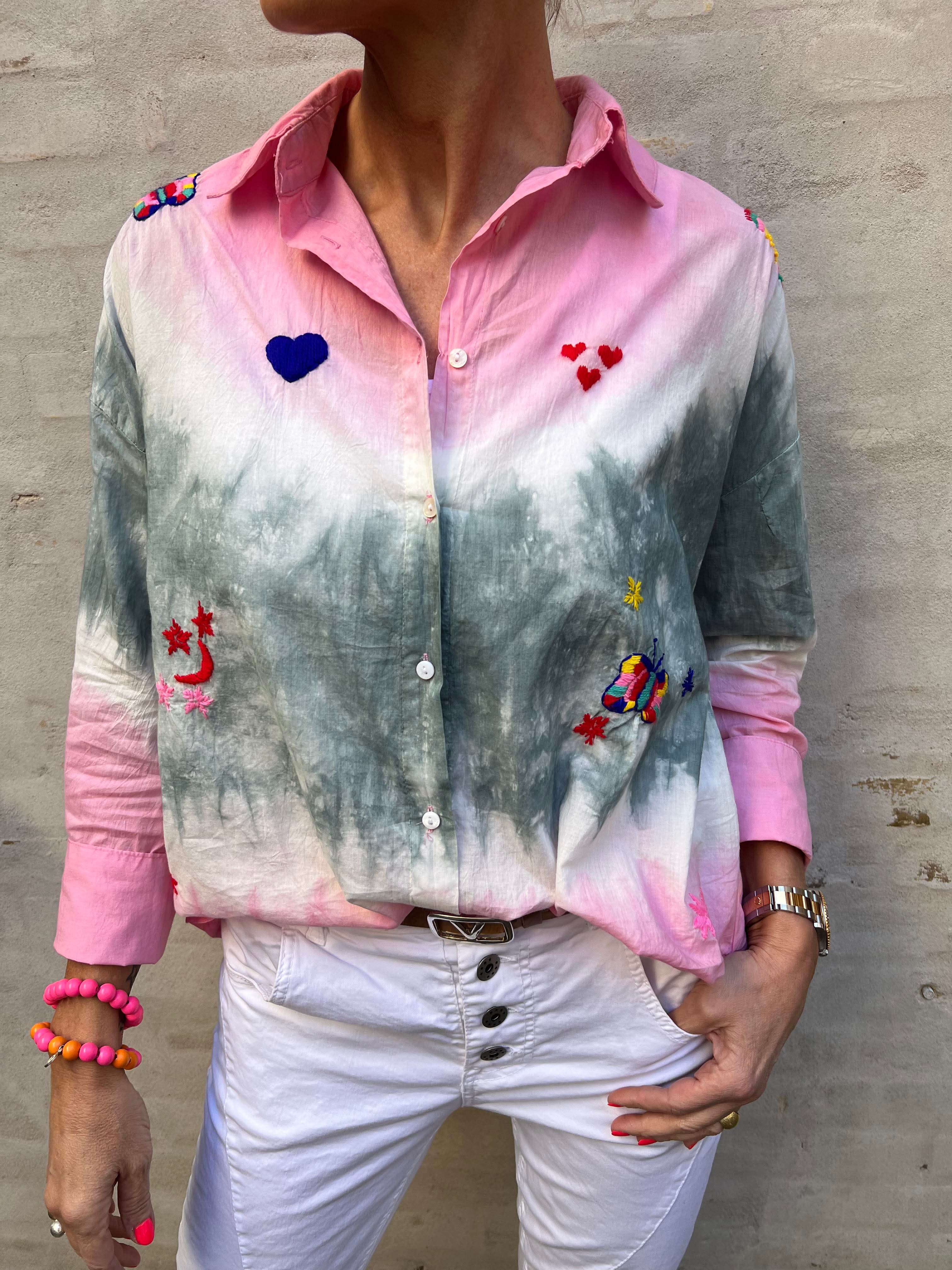 Oui Oui shirt pink- grey