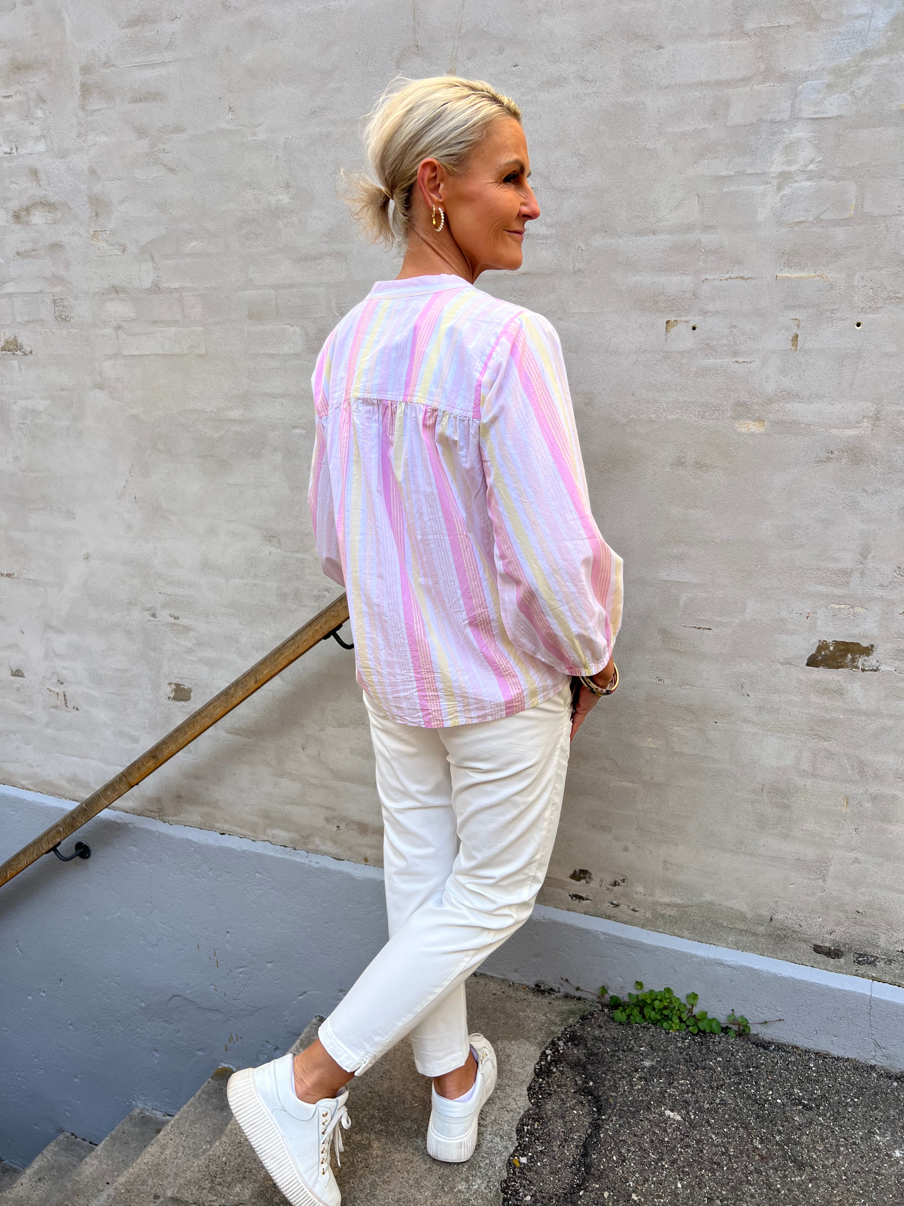 Beha blouse pink/yellow/lavender stripe