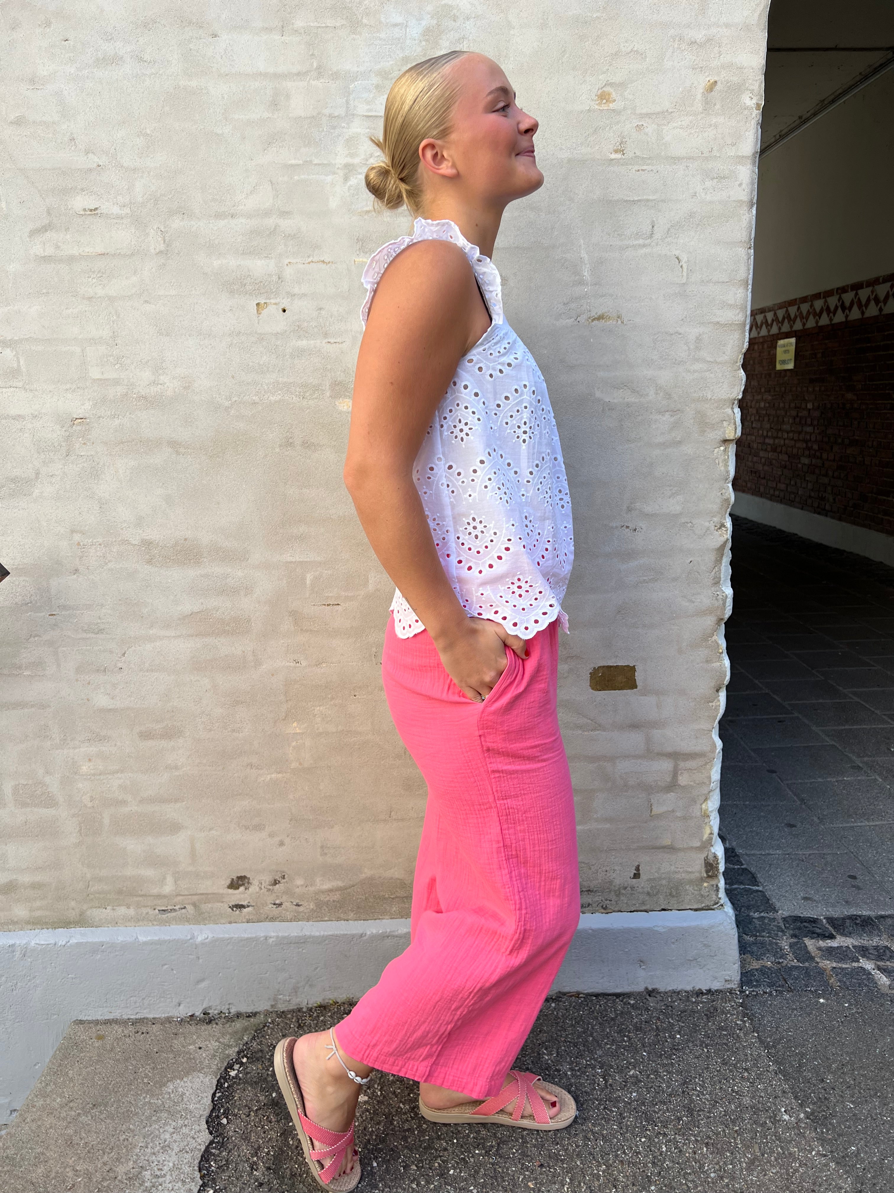 Sastina Culotte Pants Pink Lemonade