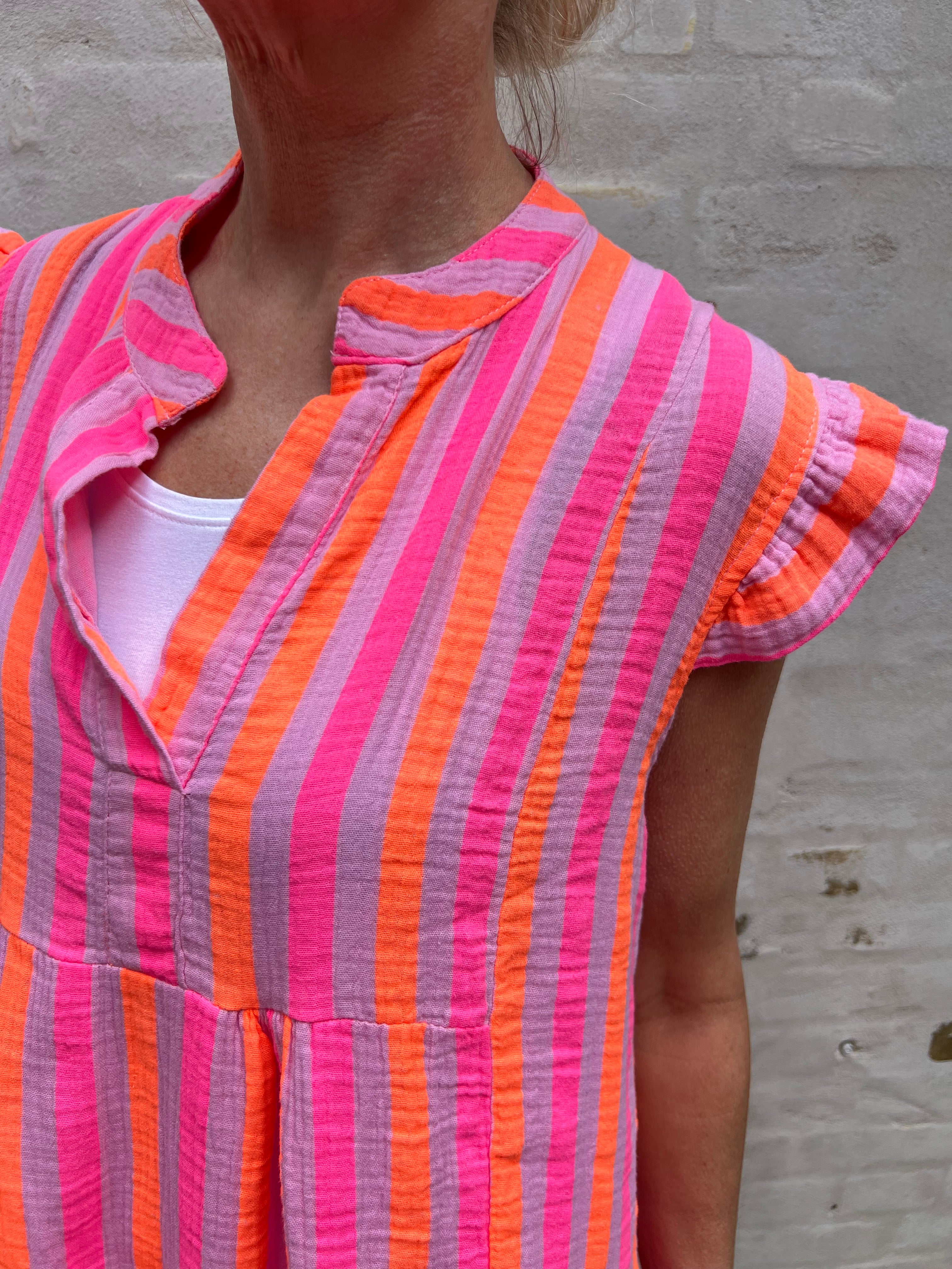 Debbie dress multi strib