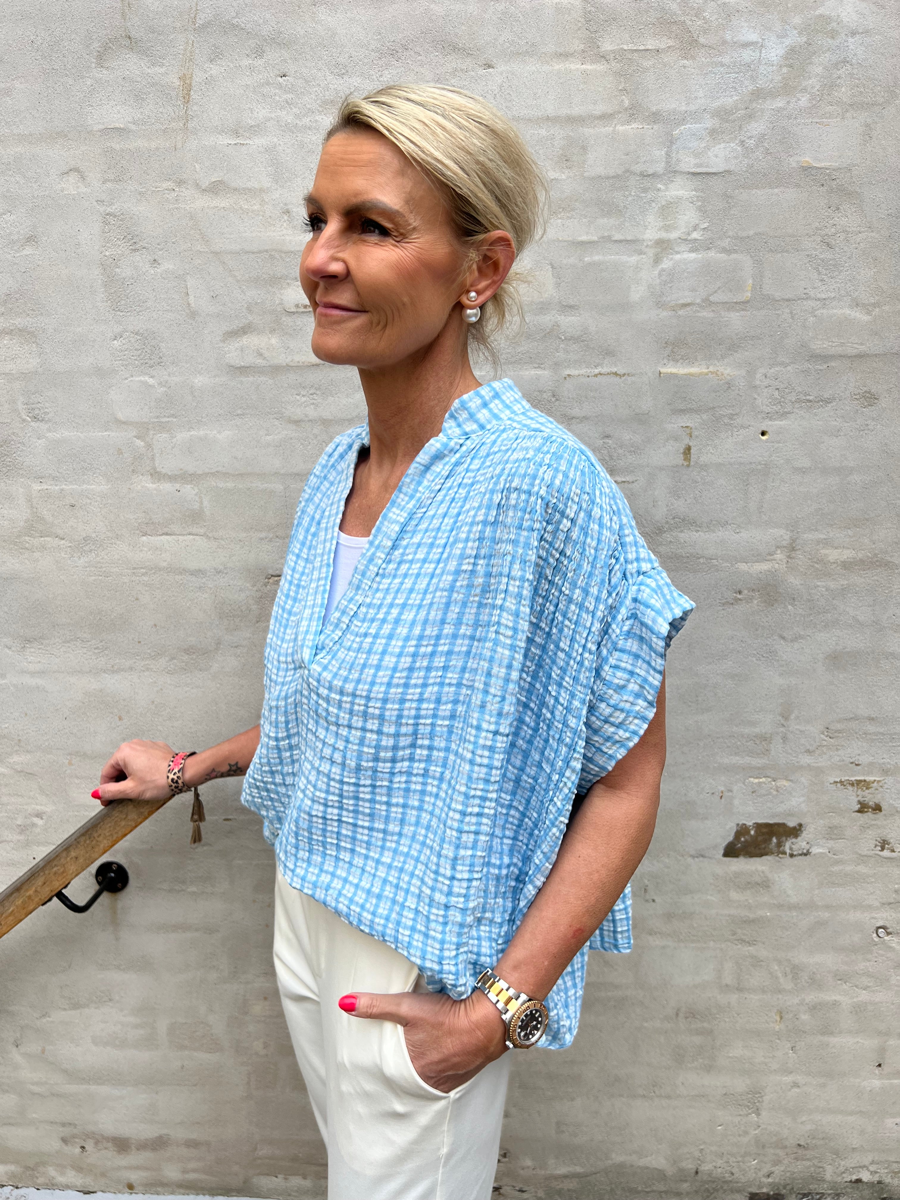 Roma blouse blue