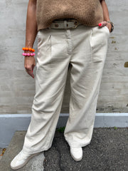 SHIRAZ ASHER HW WIDE PANT - Moonbeam