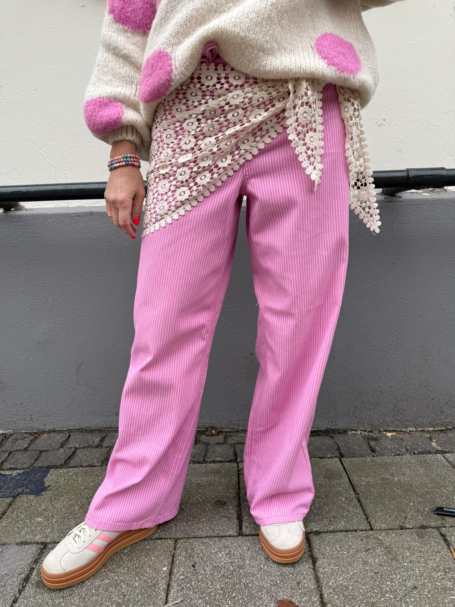 CalinCC Virkad Scarf Kjol - Off White