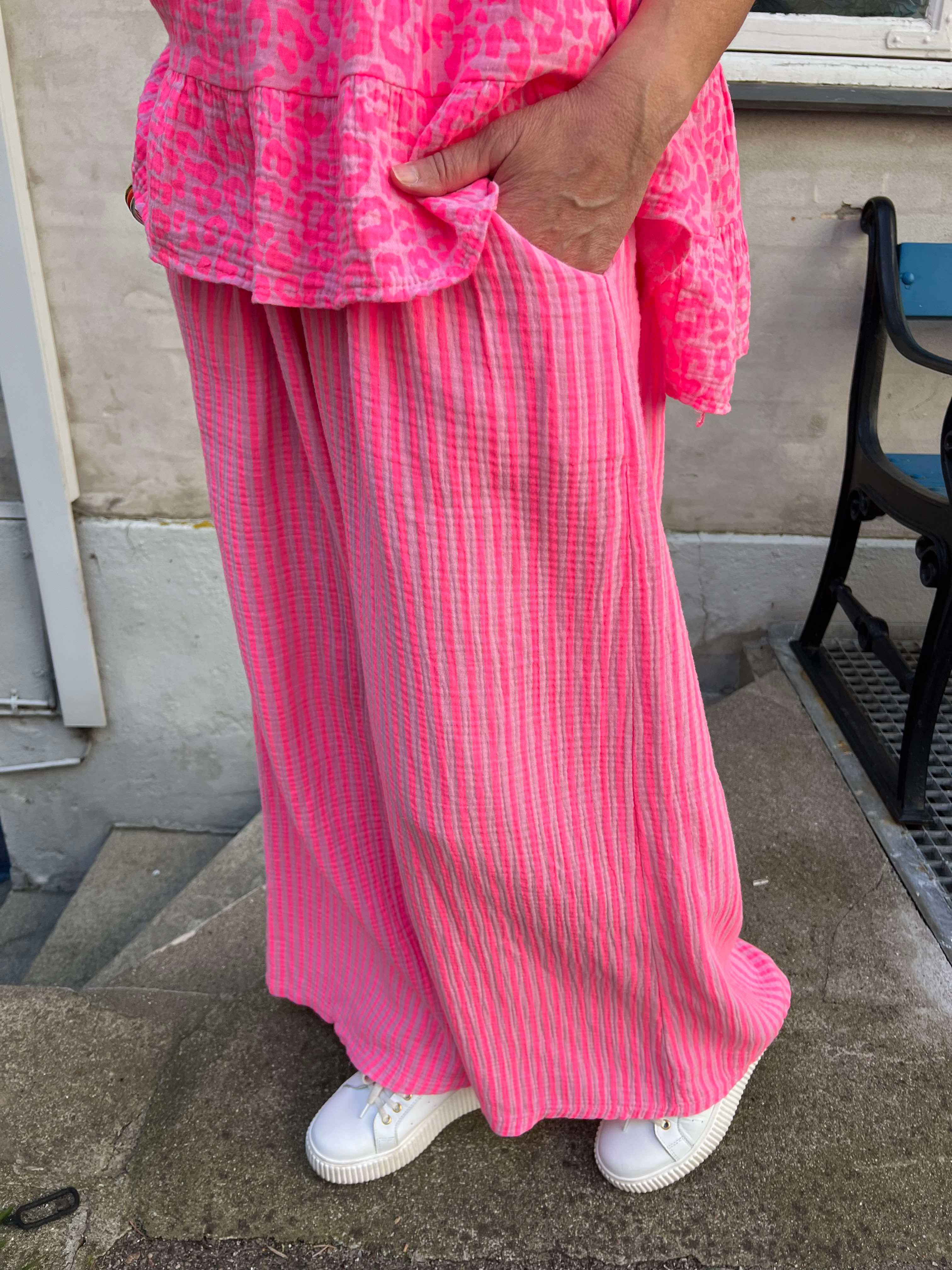 Diddy pant strib pink