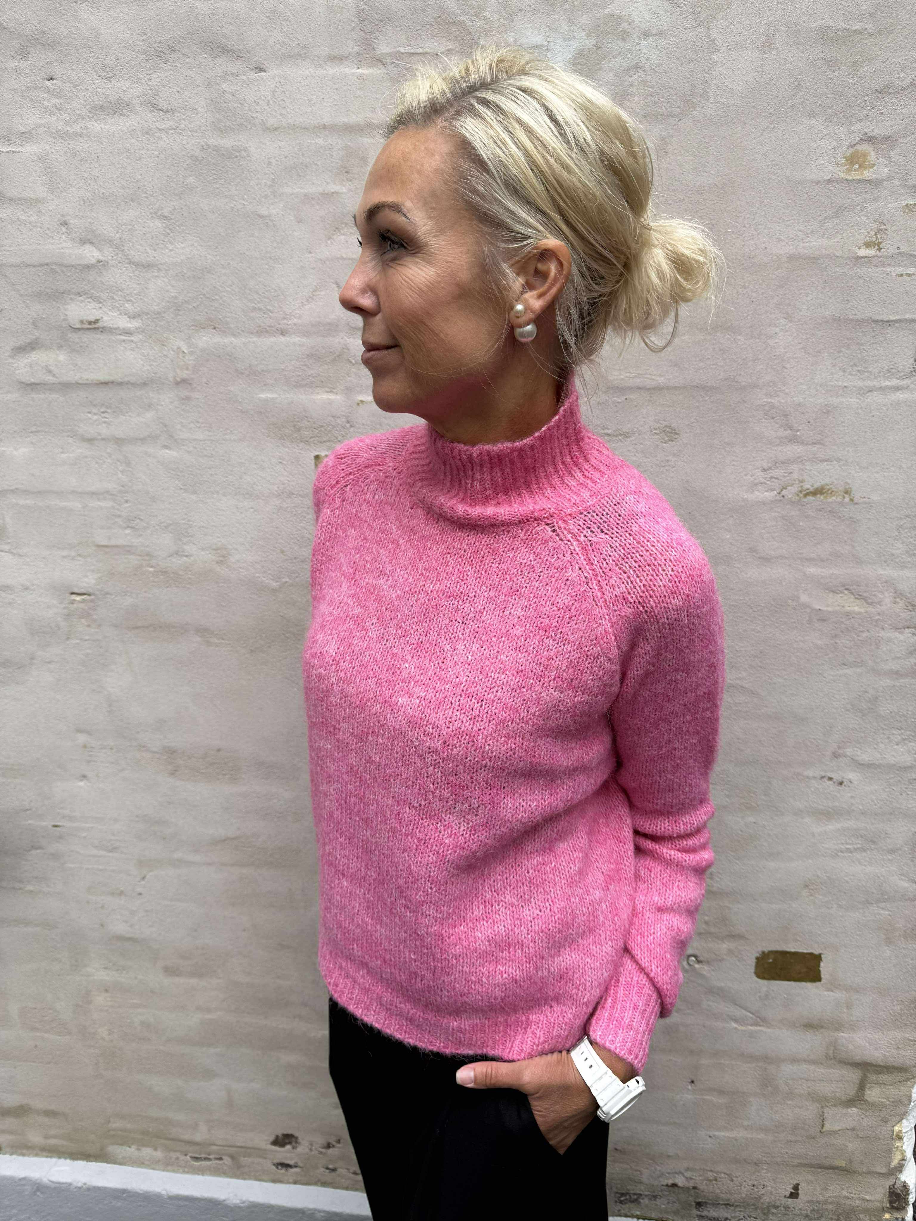 ZOEY LIFE L/S RAGLAN PULLOVER - Pink Cosmos MELANGE