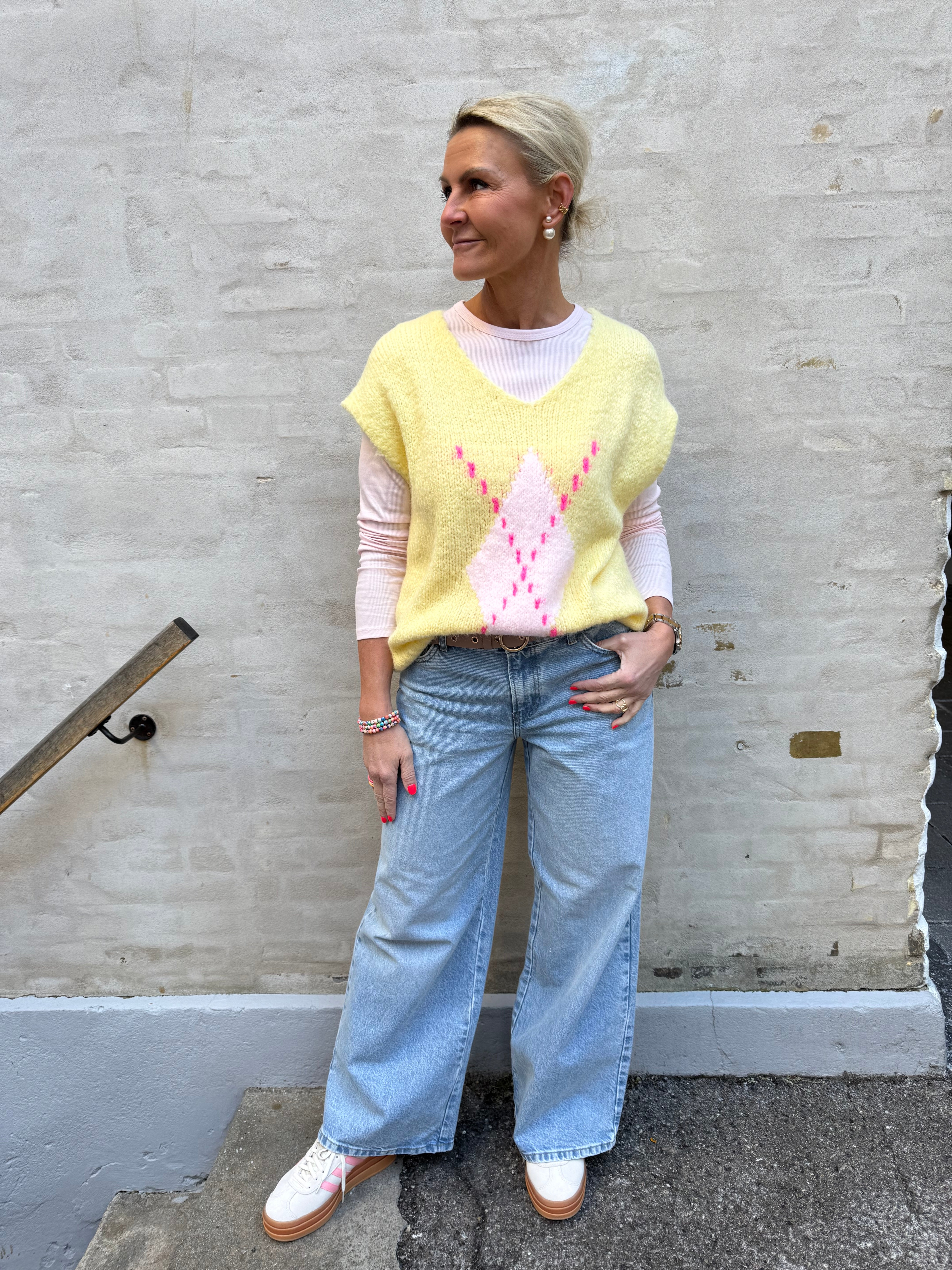 Selma low waist wide jeans - Light Blue Denim