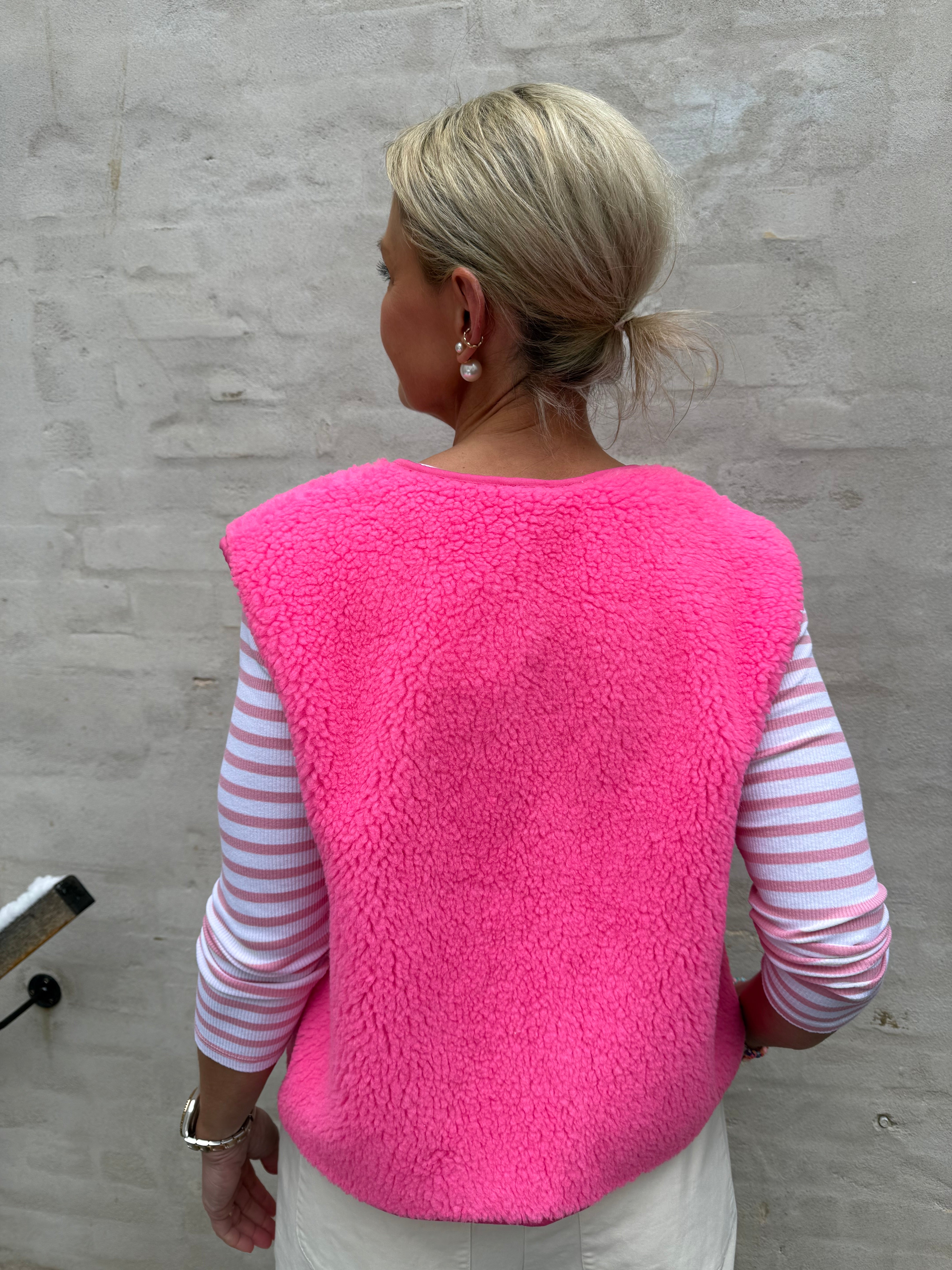 Molly Teddy Vest - Bubblegum