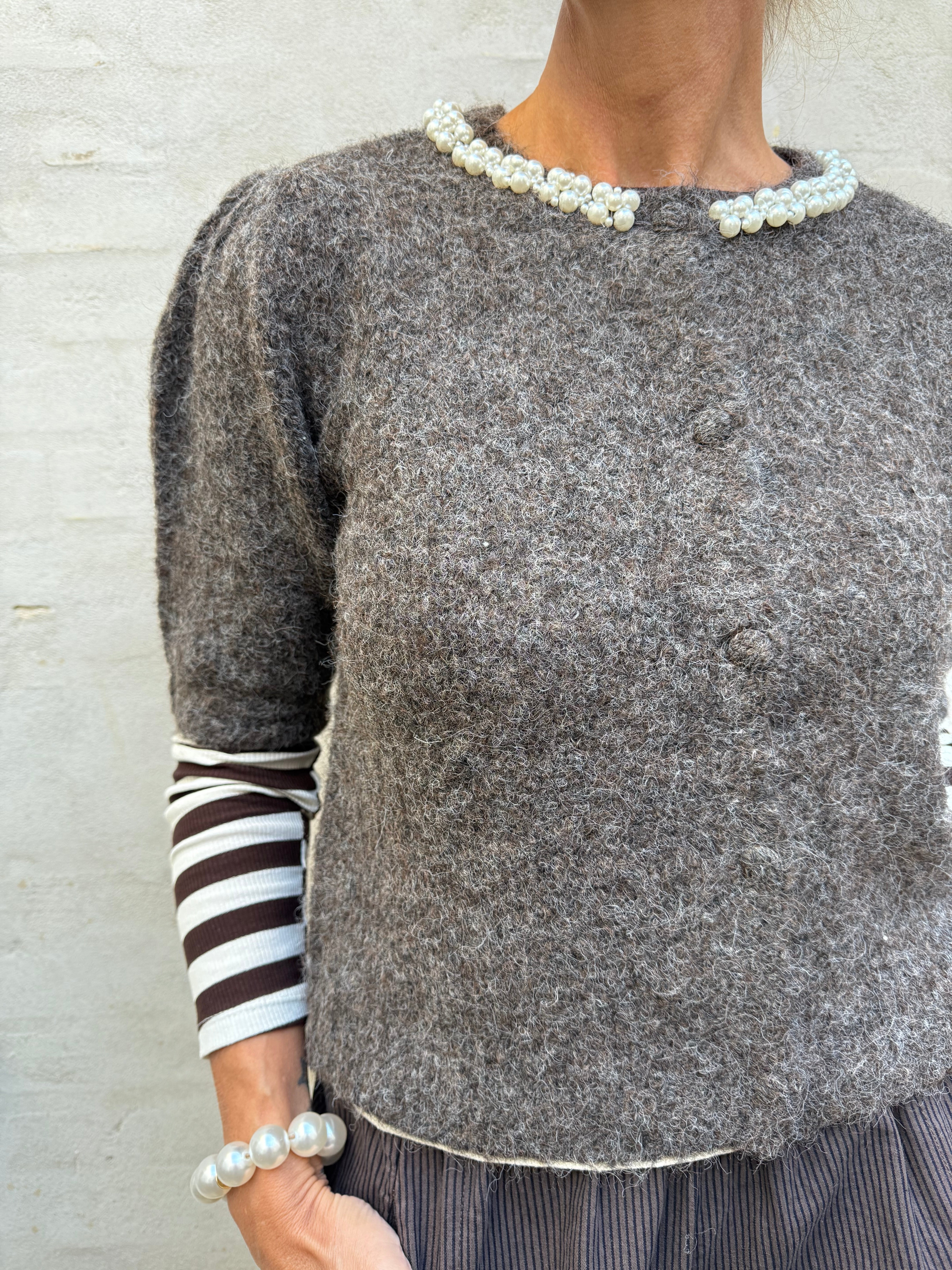 OCEAN JEWELLERY CARDIGAN - Chocolate Torte MELANGE AS SAMPLE