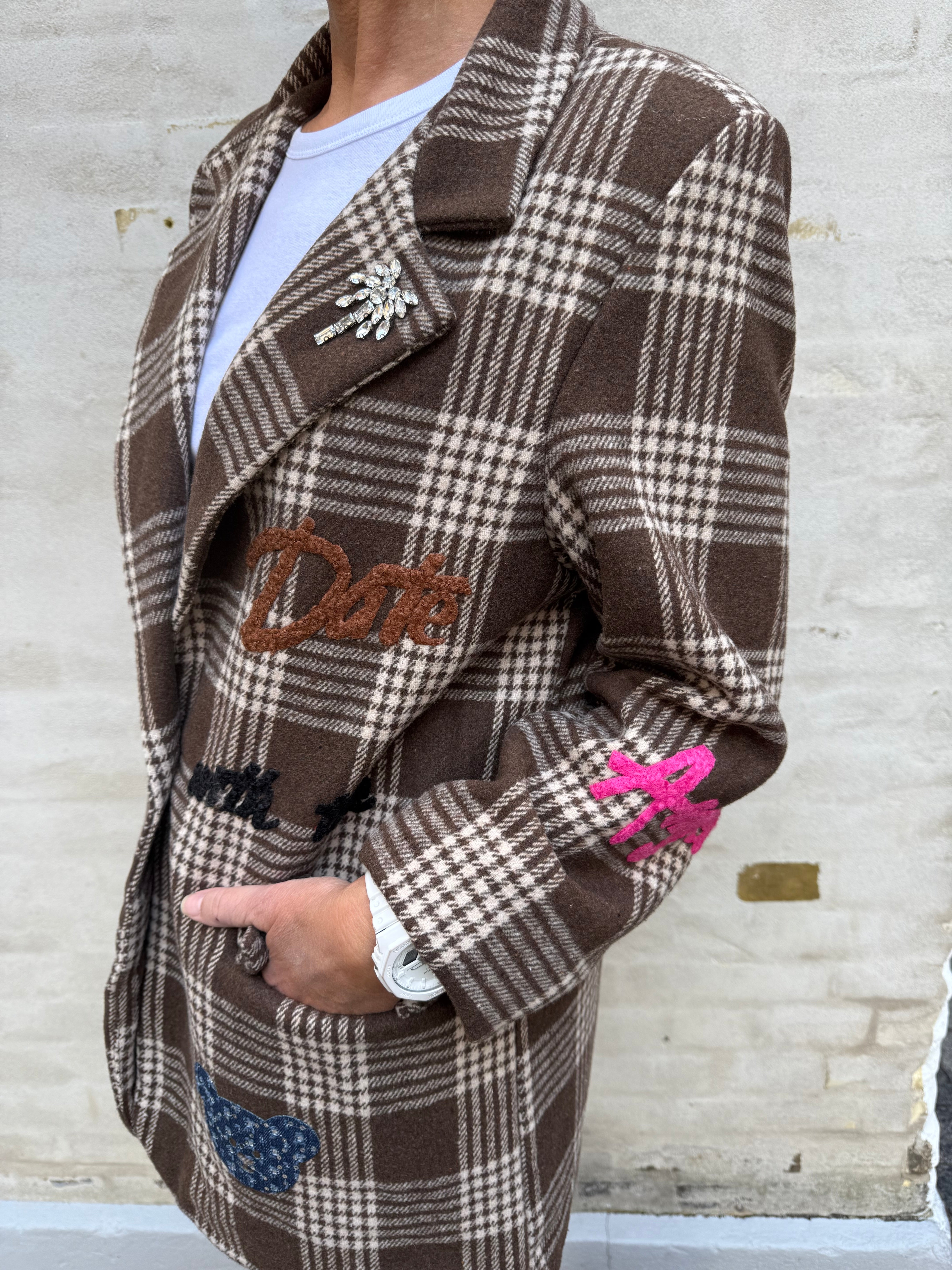 Gia Blazer - Dark Brown Check