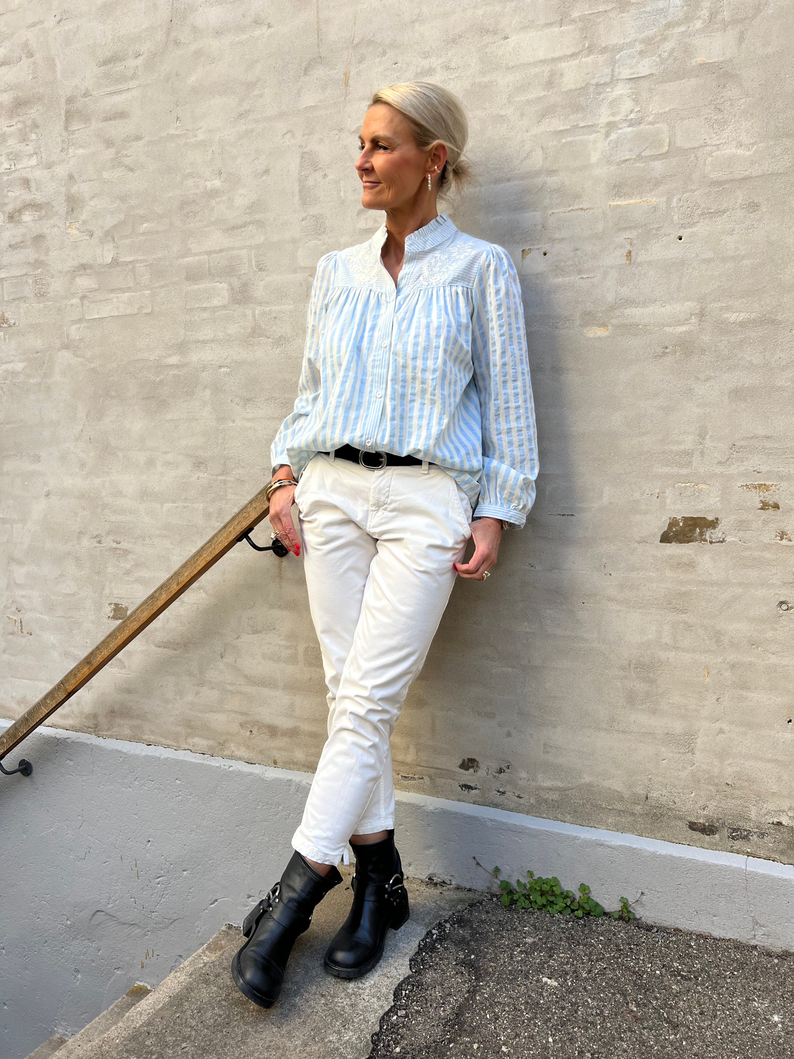 Musy shirt blue stripe