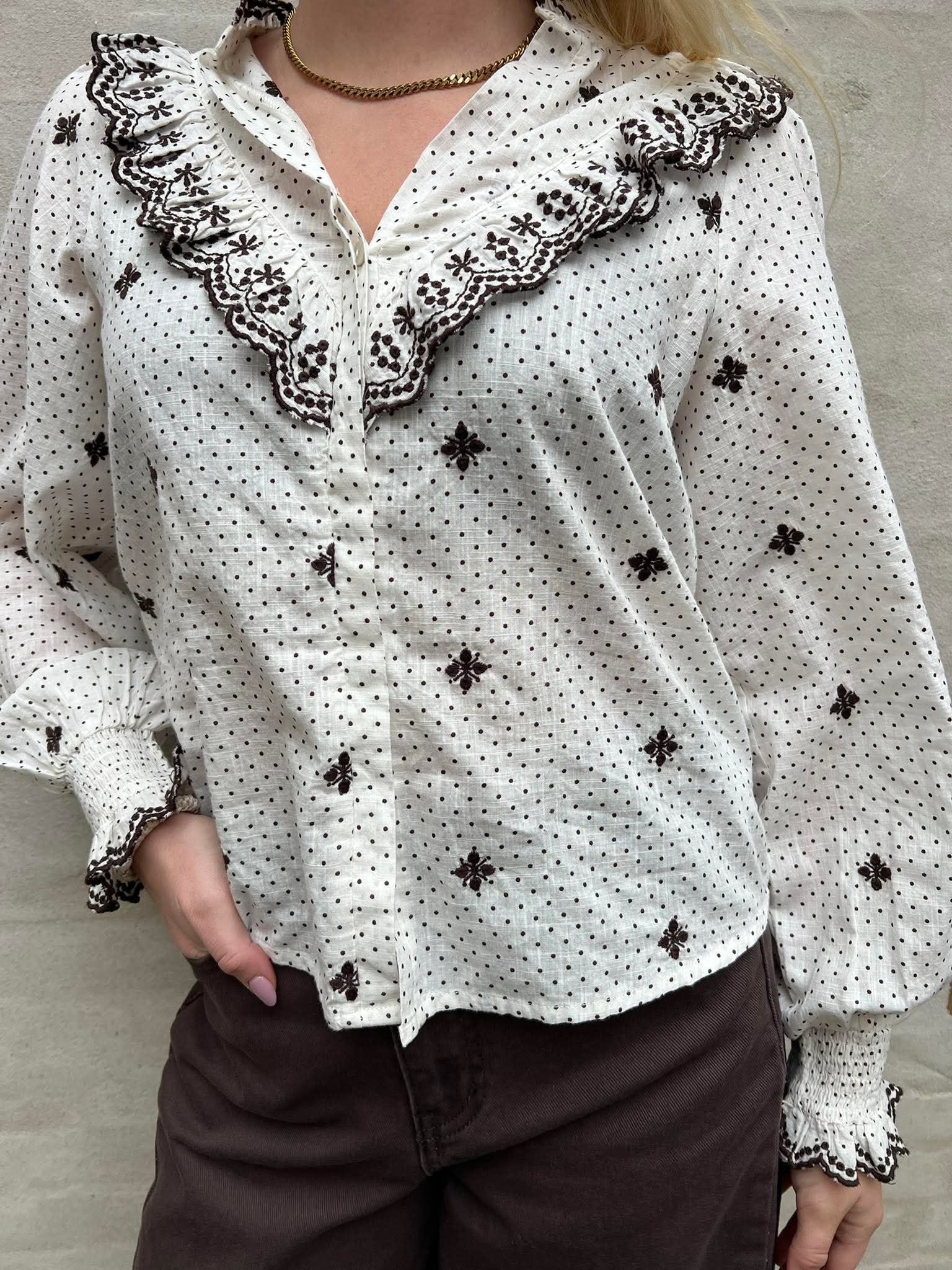 Degas Dot Blouse - Off White