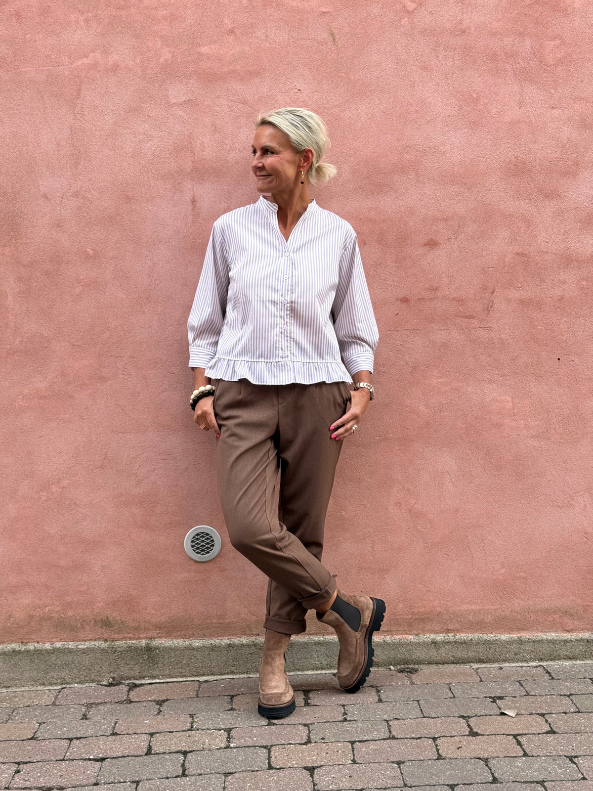 Lisa Slim Pant - Carafe Melange