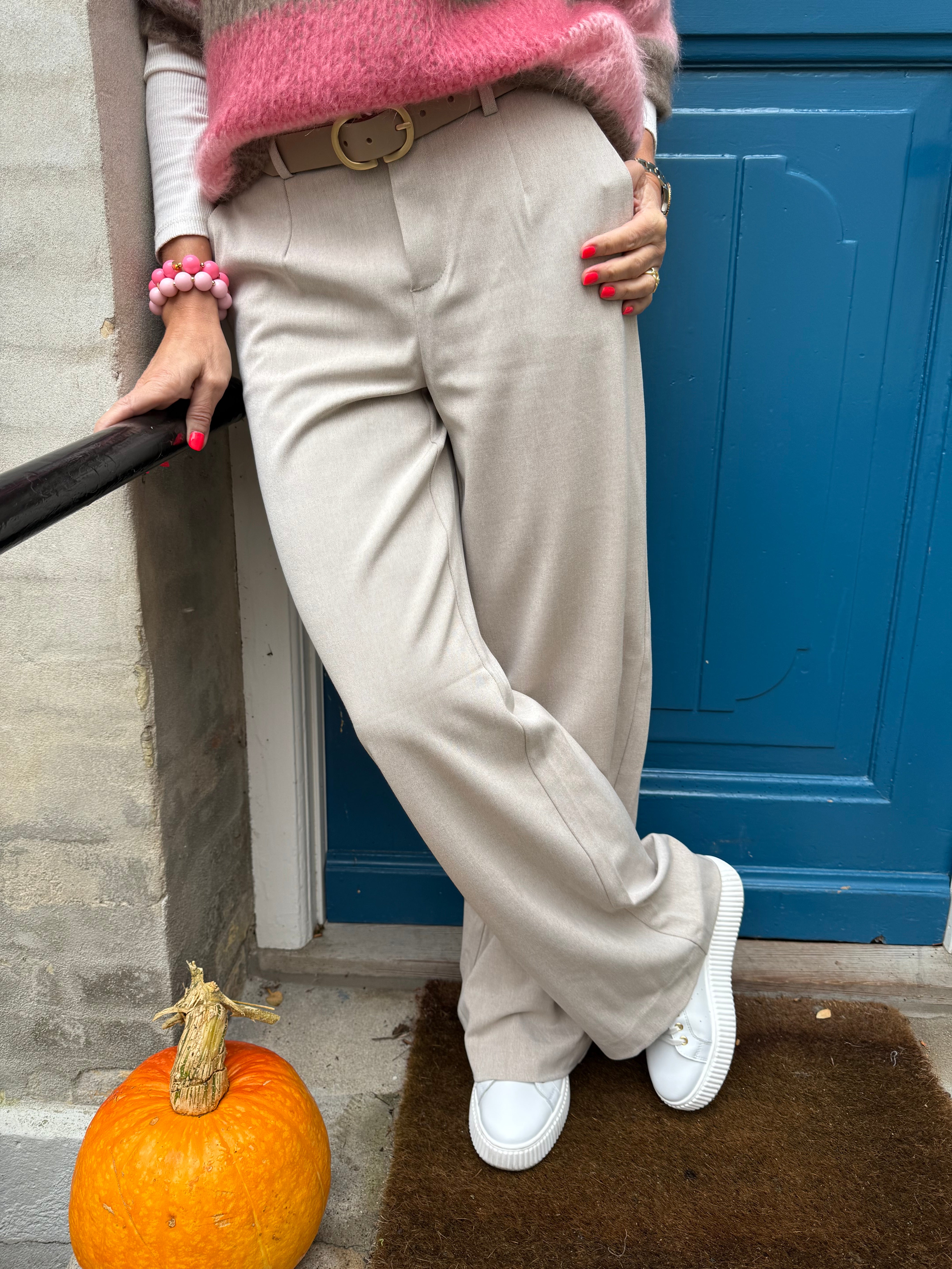 Lisa WIDE pant - Humus Melange