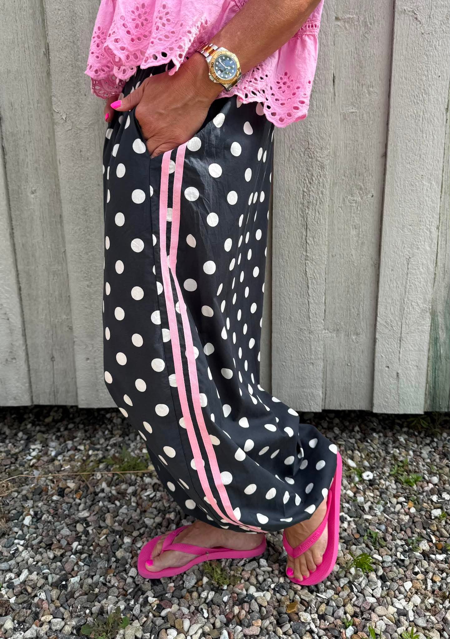 Ballon Dot Pants - Black/White
