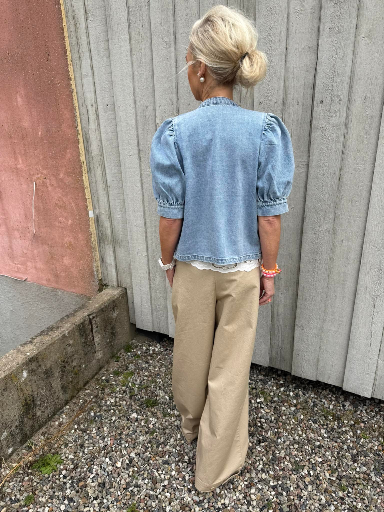 AsjaCC Denim Blouse - Denim Blue