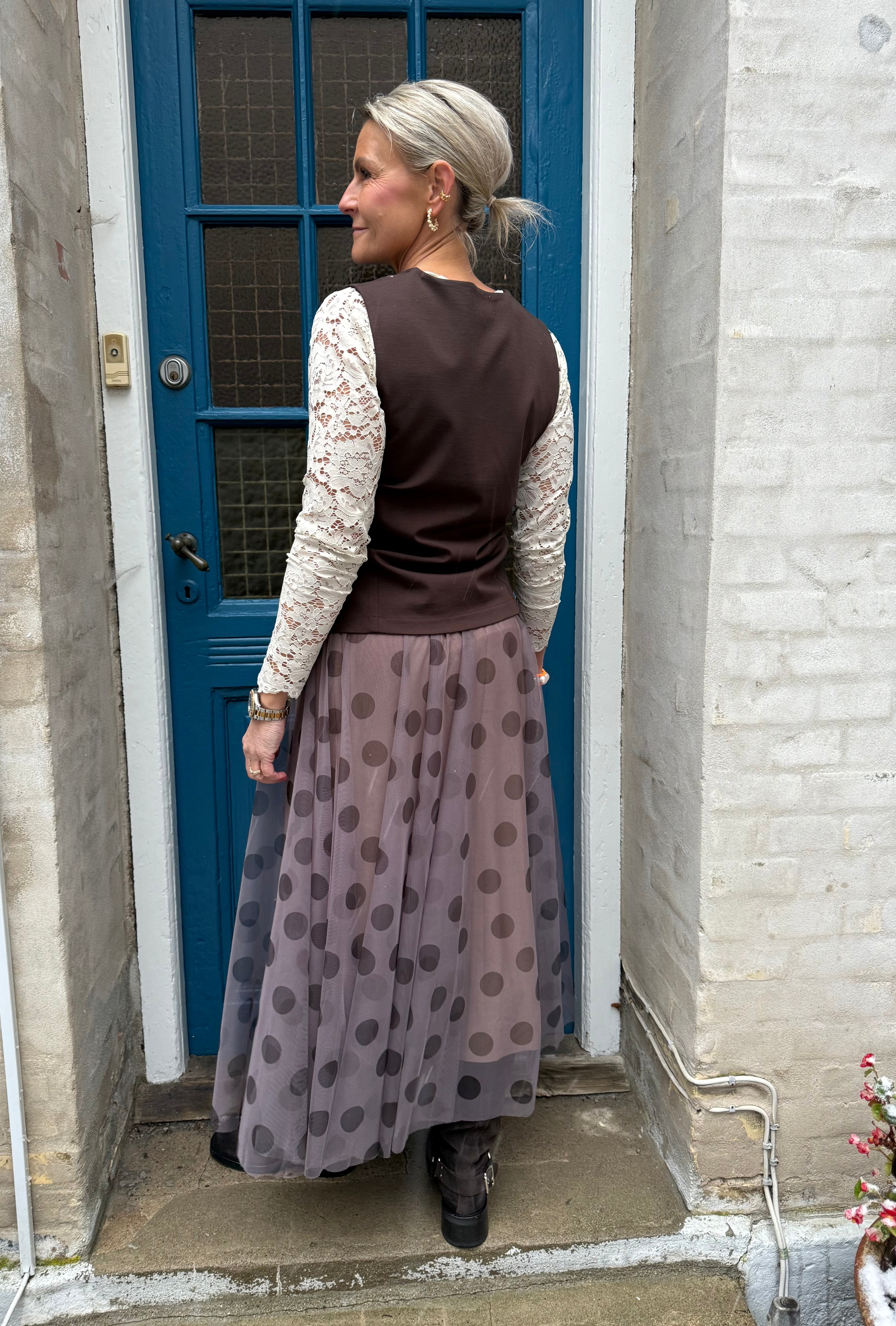 DAVI casual vest - Coffee