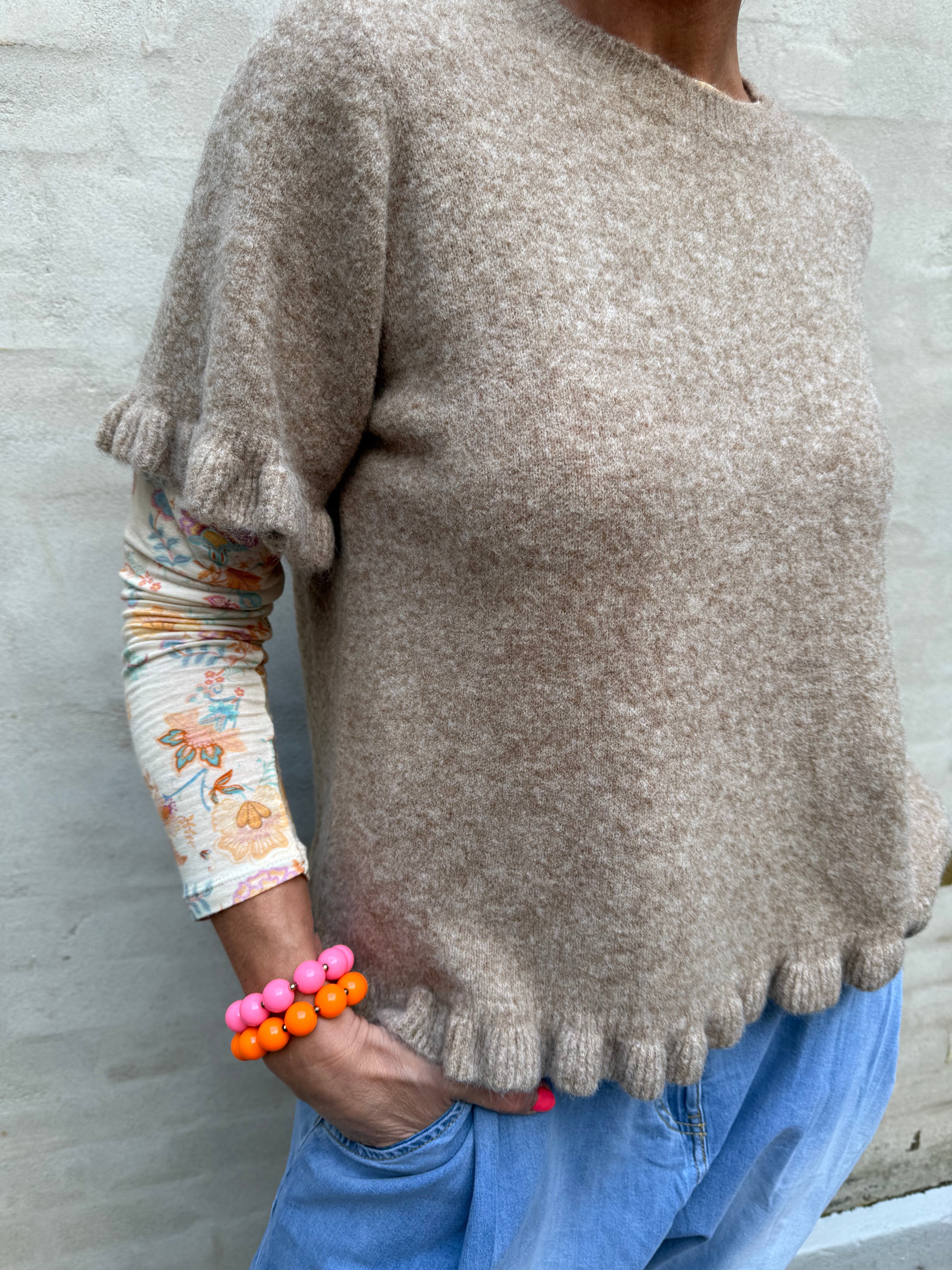 Elissa LS Tee - Beige