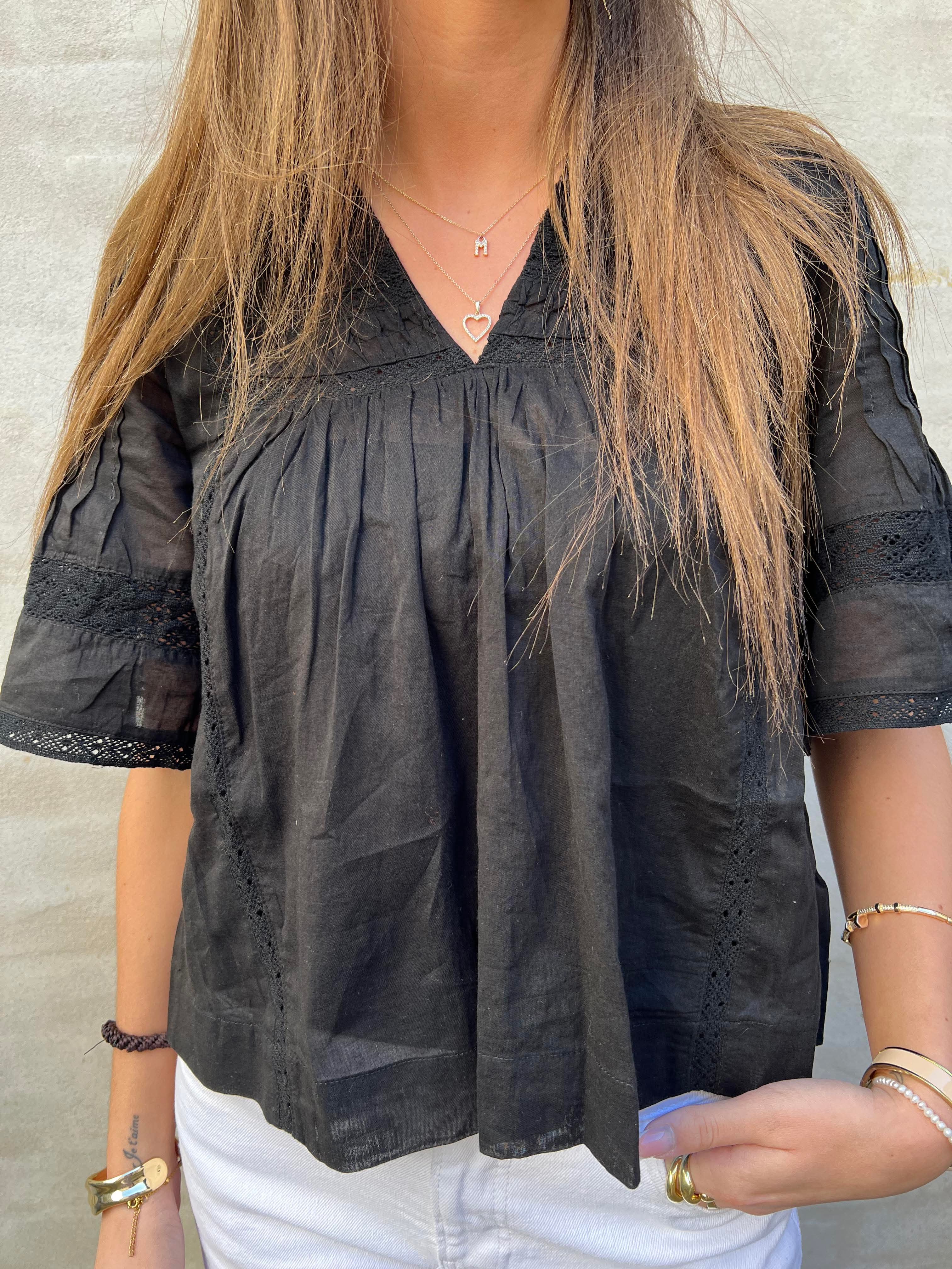 Siama voile blouse black