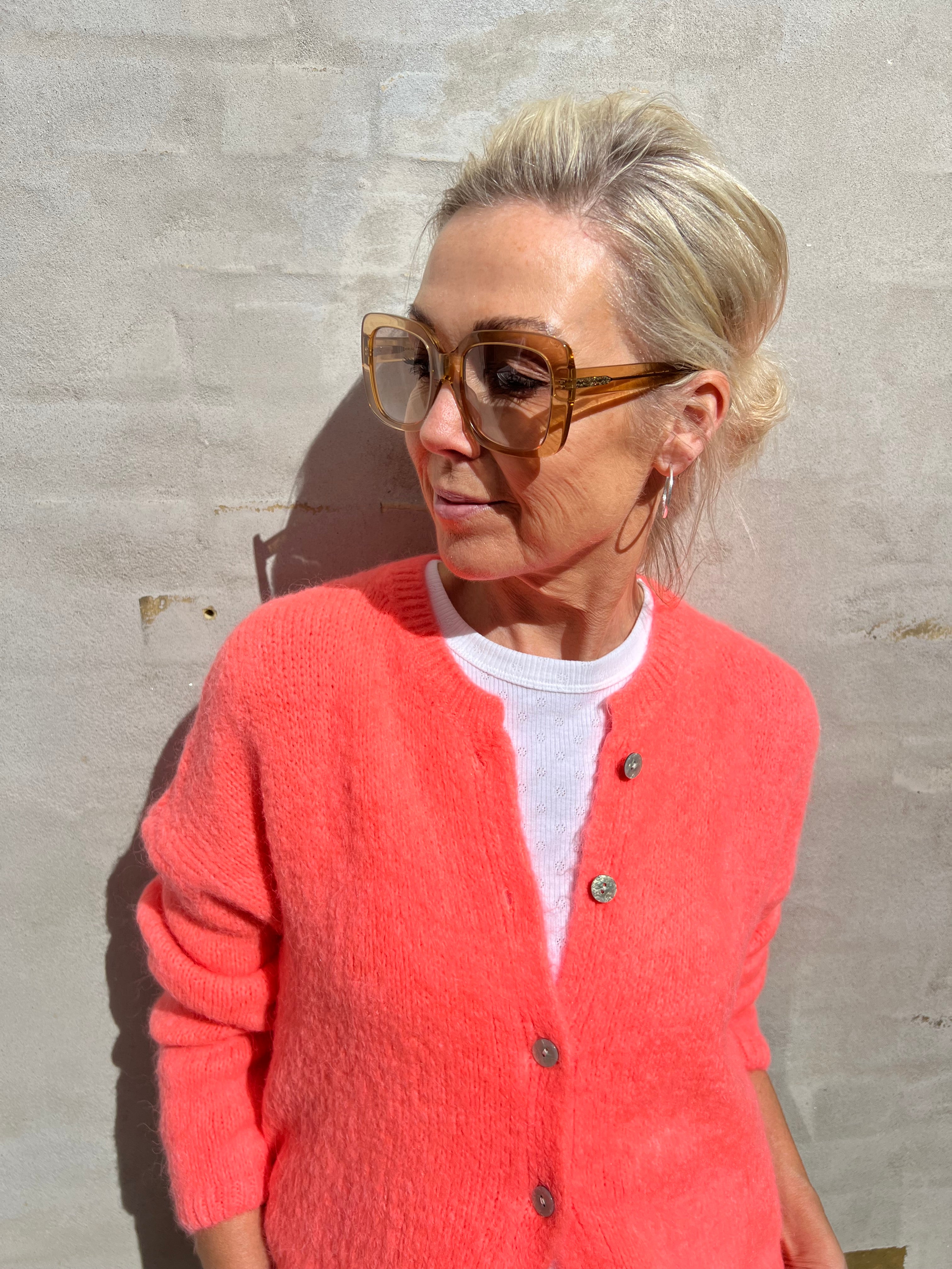 Carmella cardigan coral