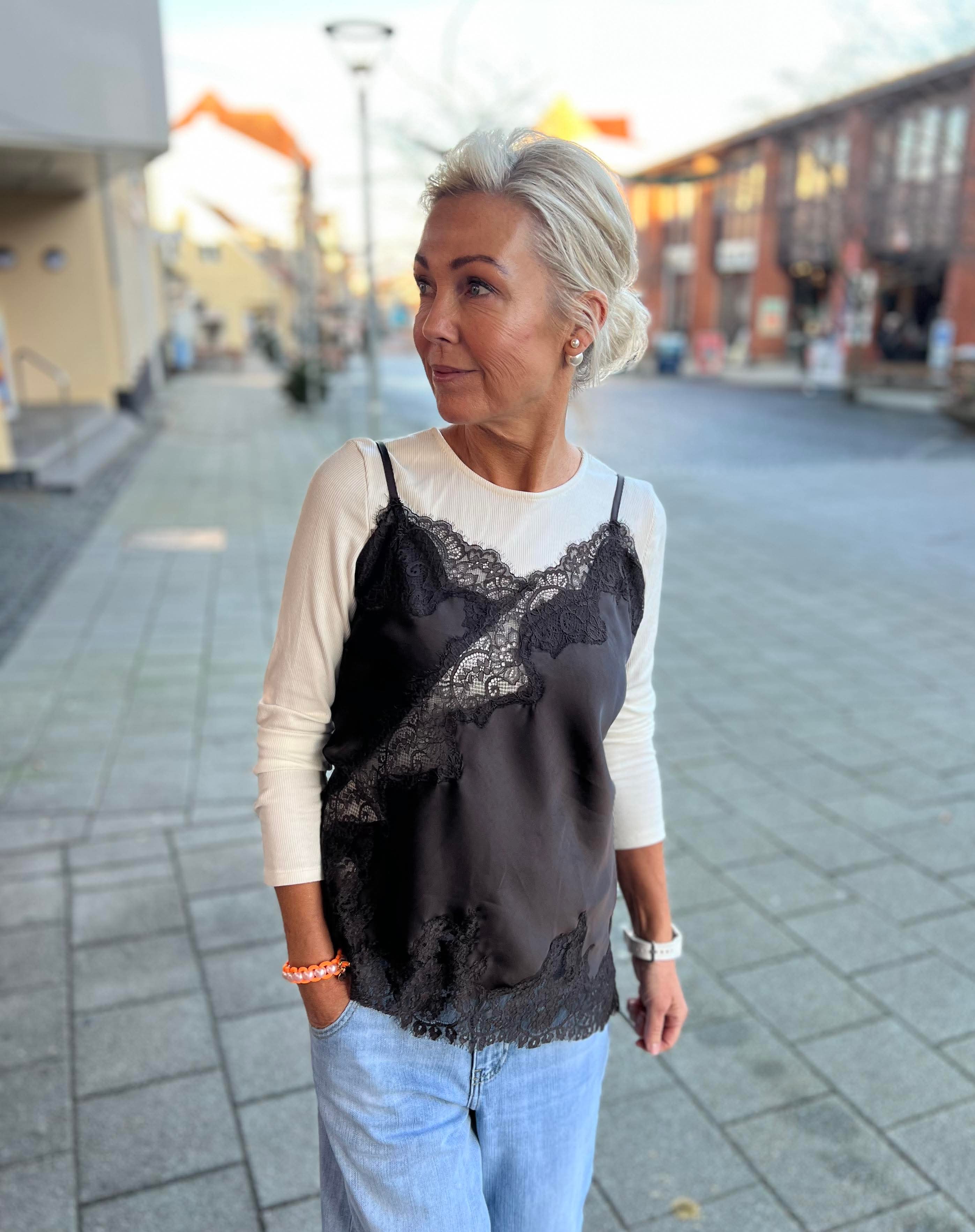 Viole Lace Top - Dark Brown