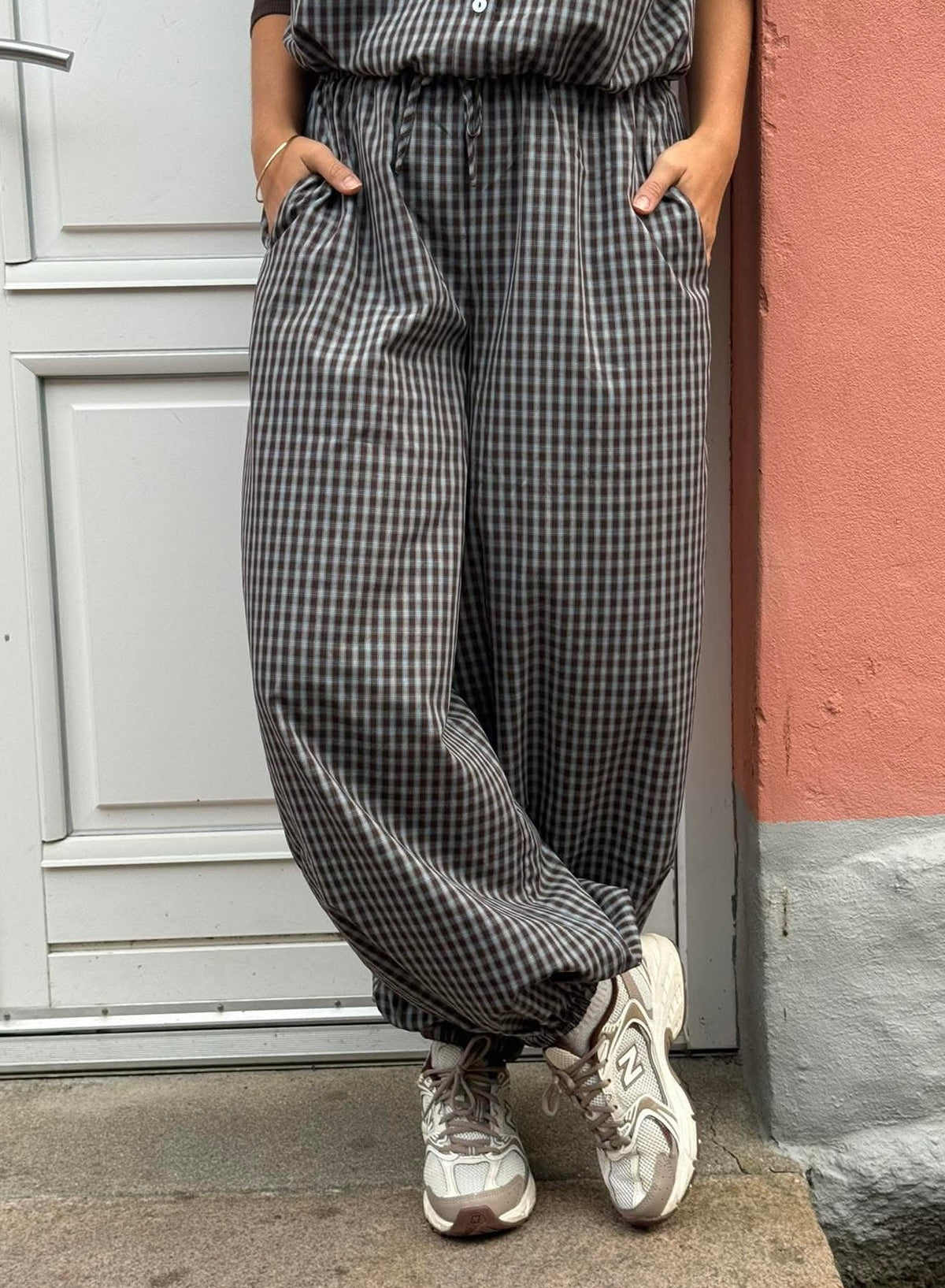 Linea Check Pants - Brown Check