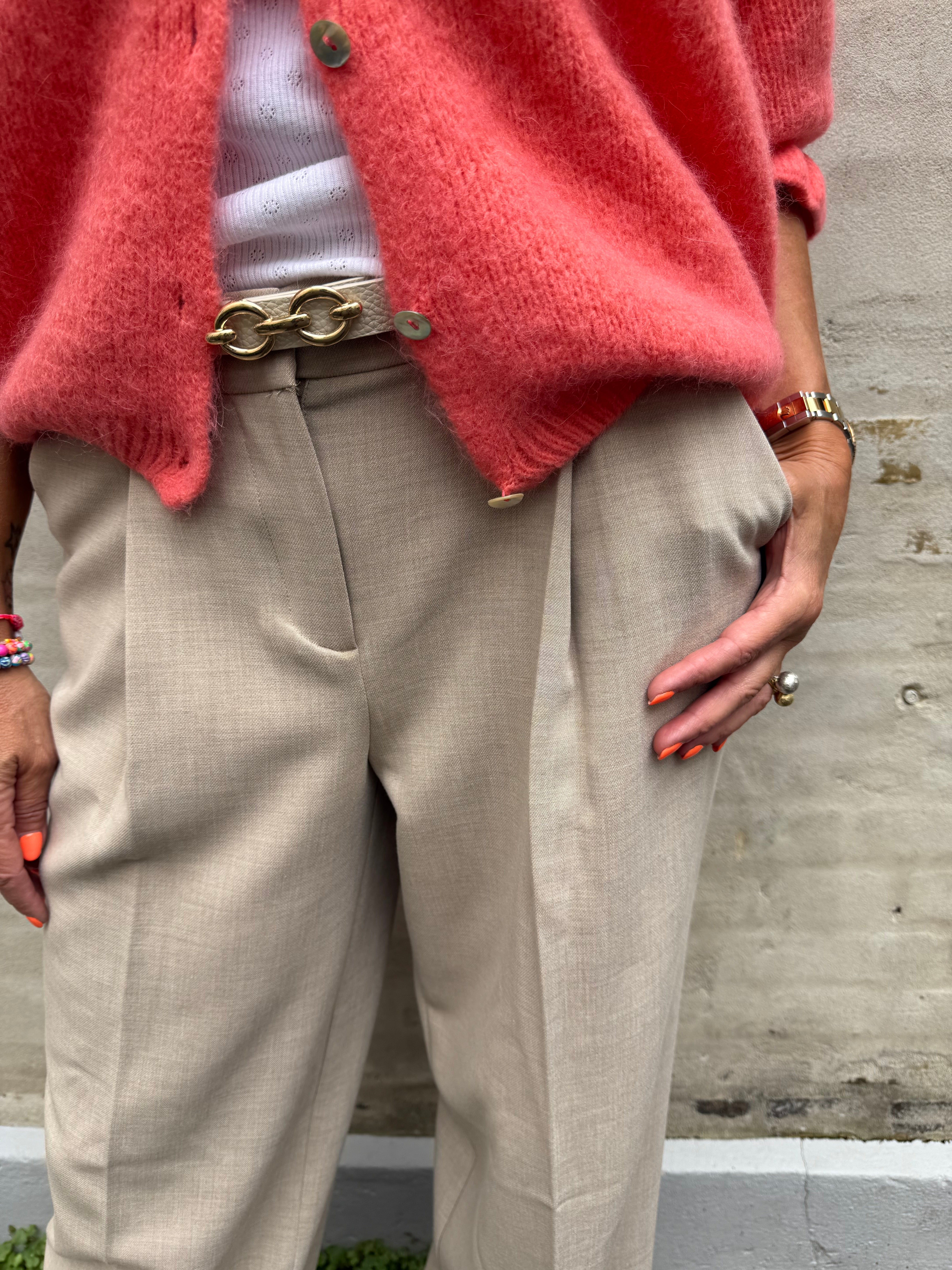 Ivy wide pant tannin melange