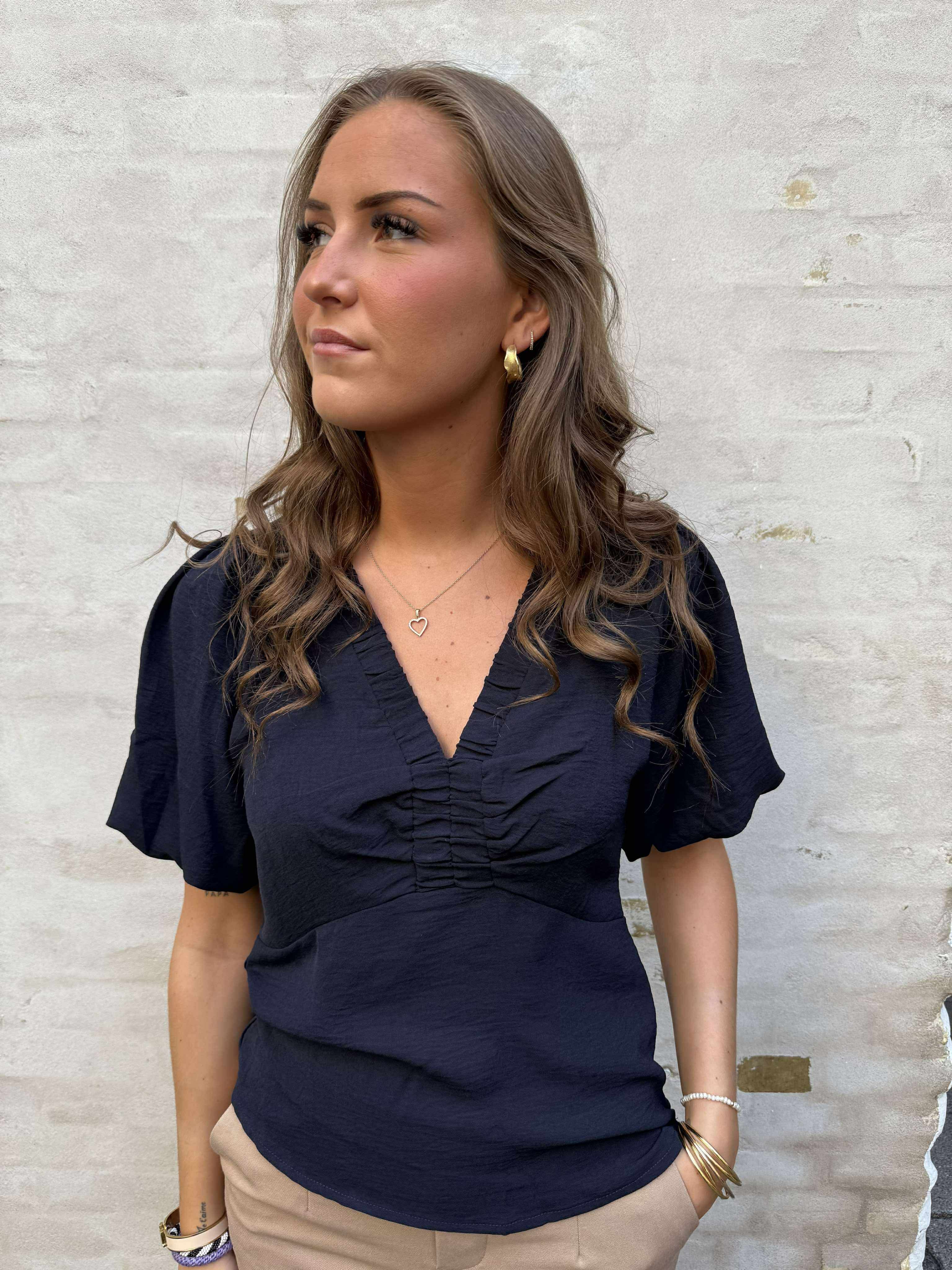 Irina Structure Blouse Navy