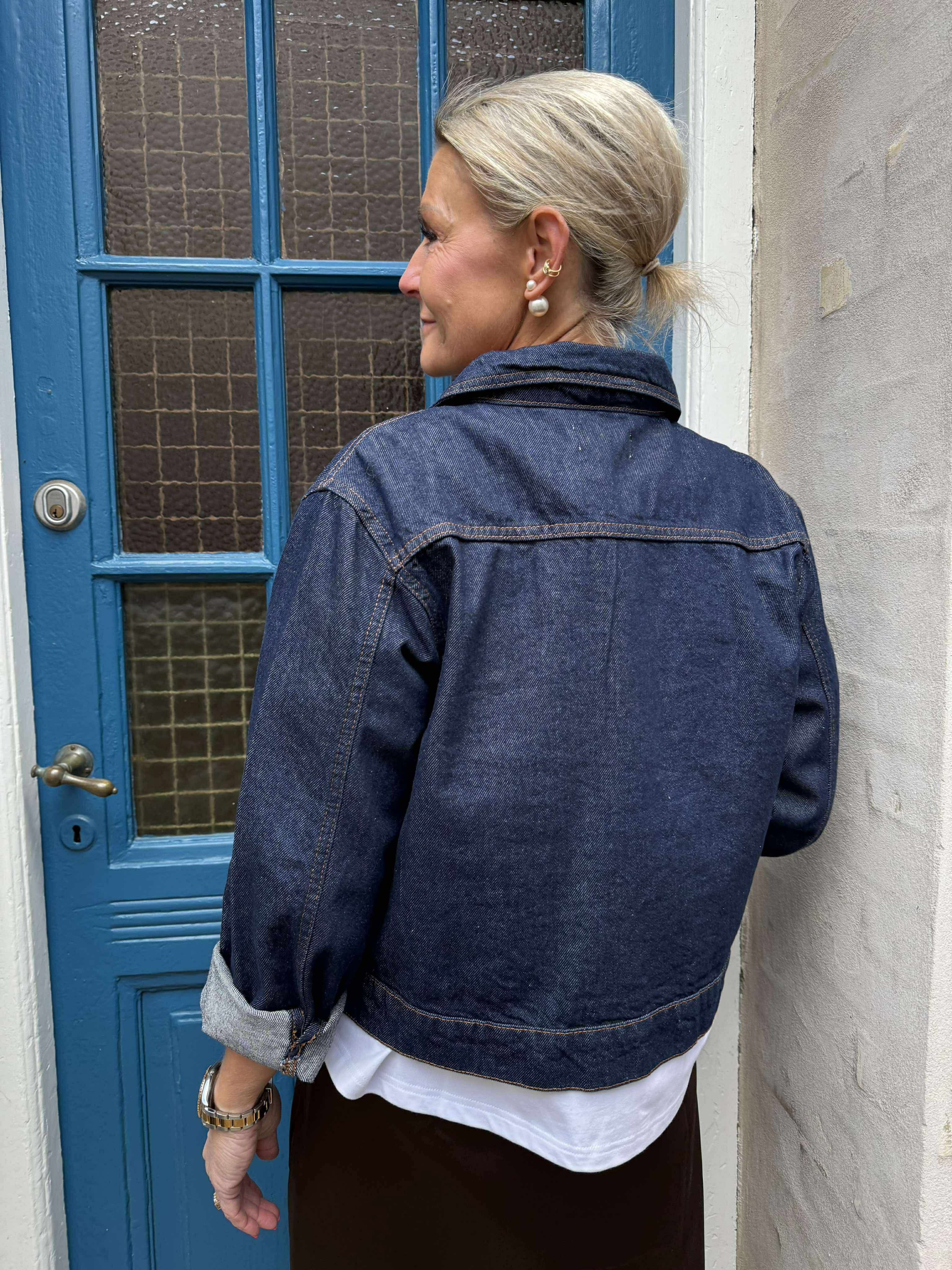 MALIN DENIM JACKET - Dark Blue Denim RAW UNWASHED